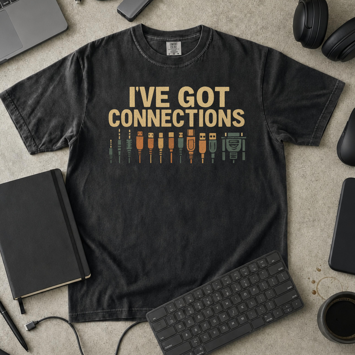 i've got connections Premium Shirt — black Premium Shirt mock-up