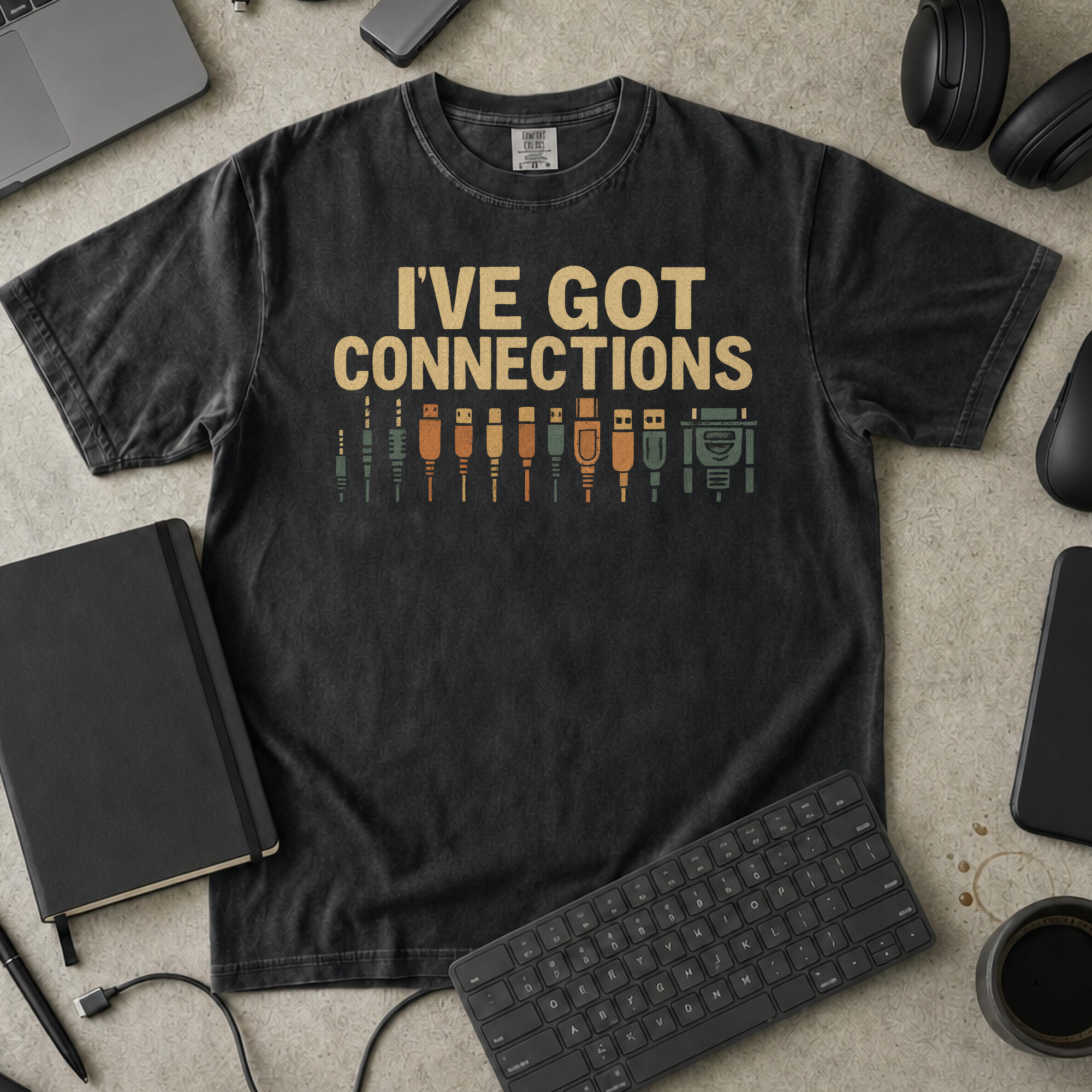 i've got connections Premium Shirt — black Premium Shirt mock-up
