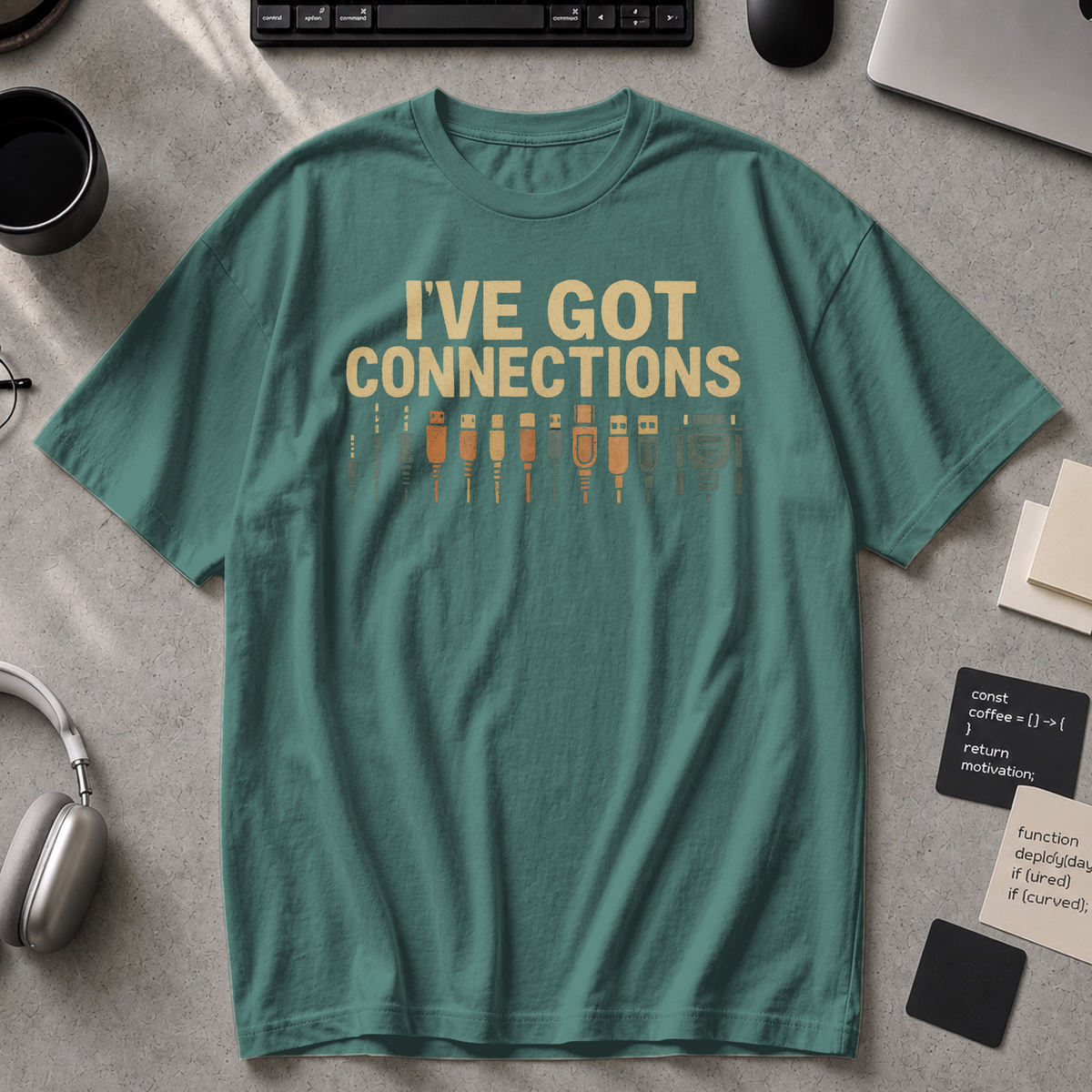 i've got connections Premium Shirt - Blue Spruce
