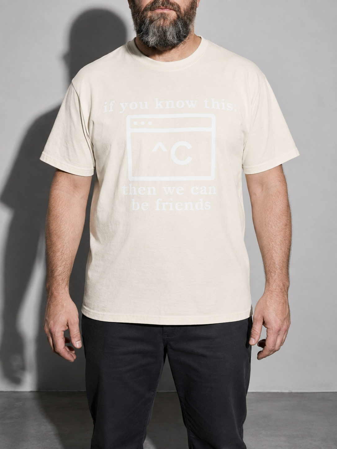 ^c Graphic IT Nerd T-Shirt — Ivory zoom