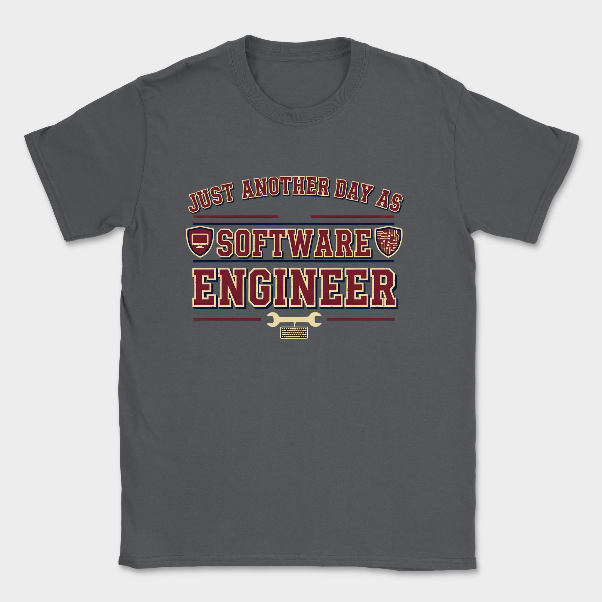 just another day as software engineer shirt — Dark Heather Grey