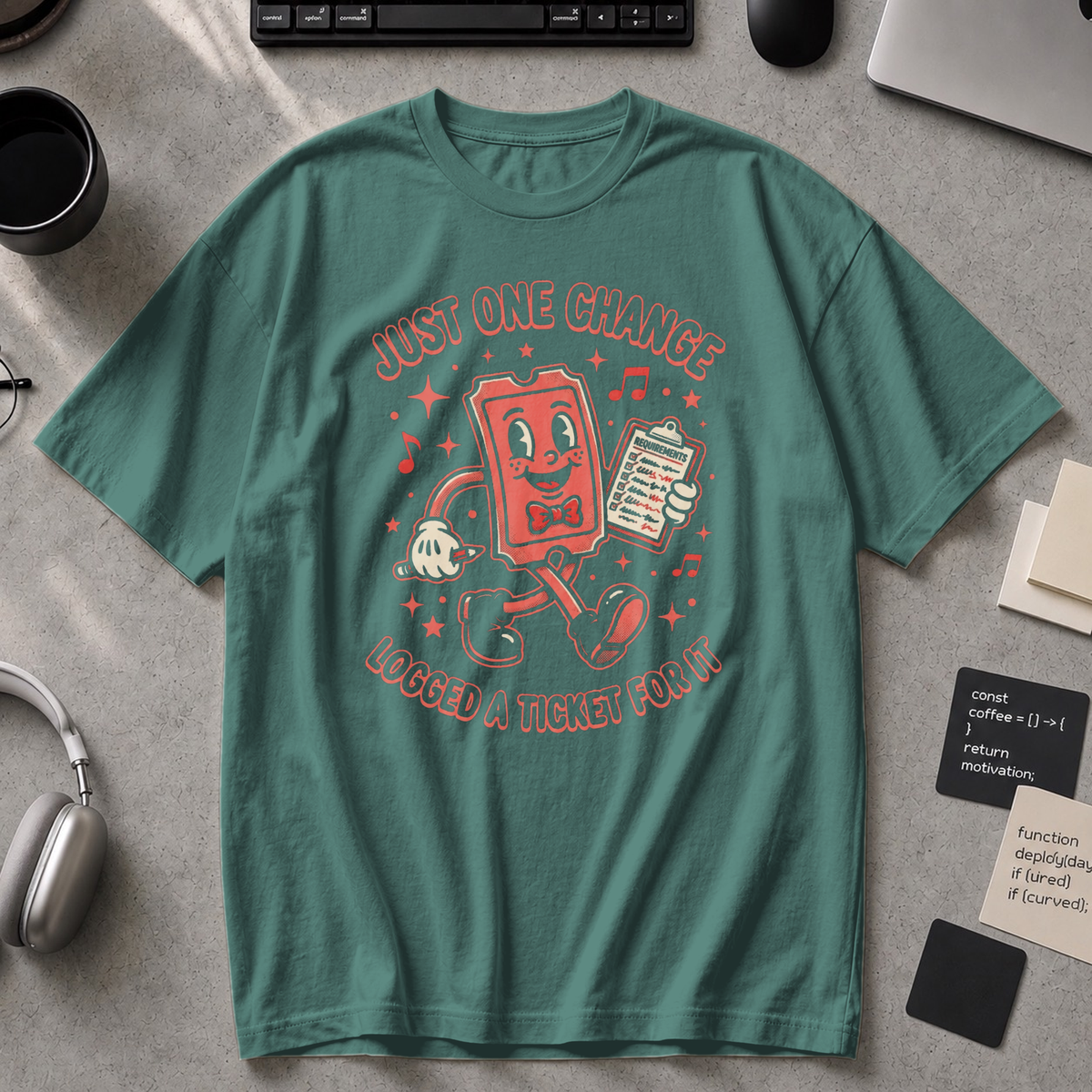 Just One Change Premium Shirt - Blue Spruce