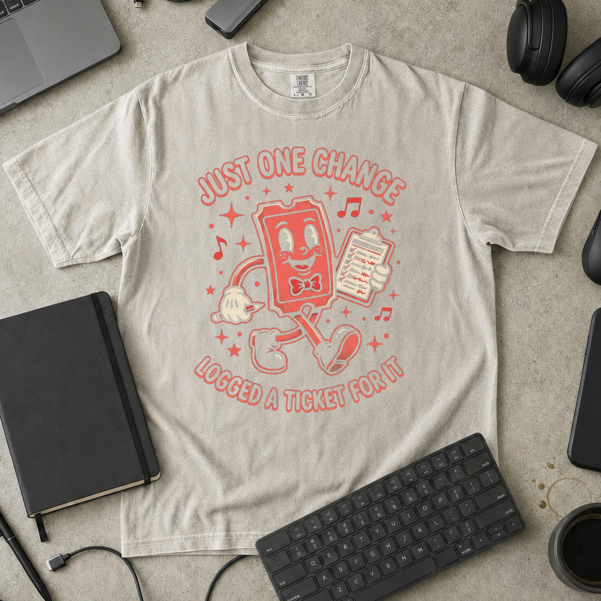 Just One Change Premium Shirt — ivory Premium Shirt mock-up