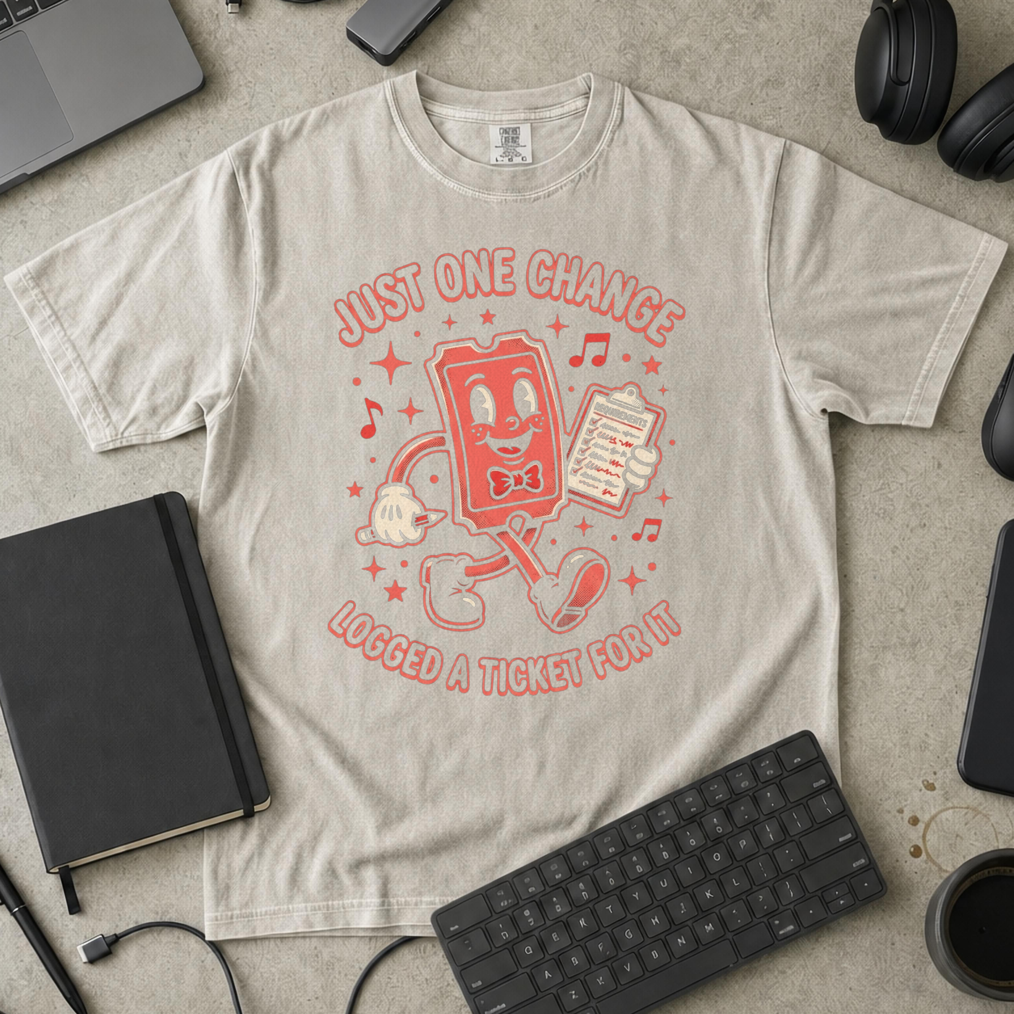 Just One Change Premium Shirt — ivory Premium Shirt mock-up