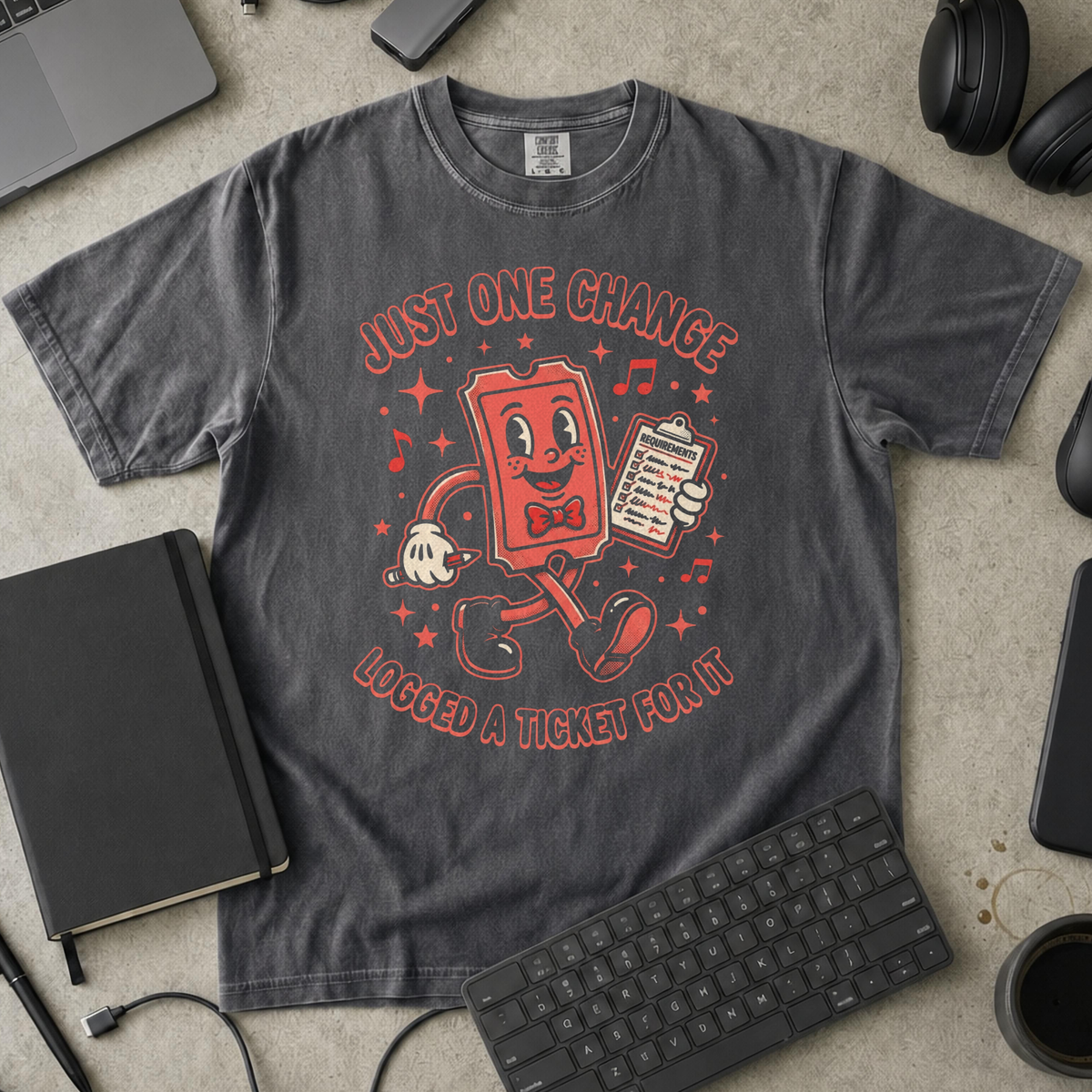 Just One Change Premium Shirt — pepper Premium Shirt mock-up