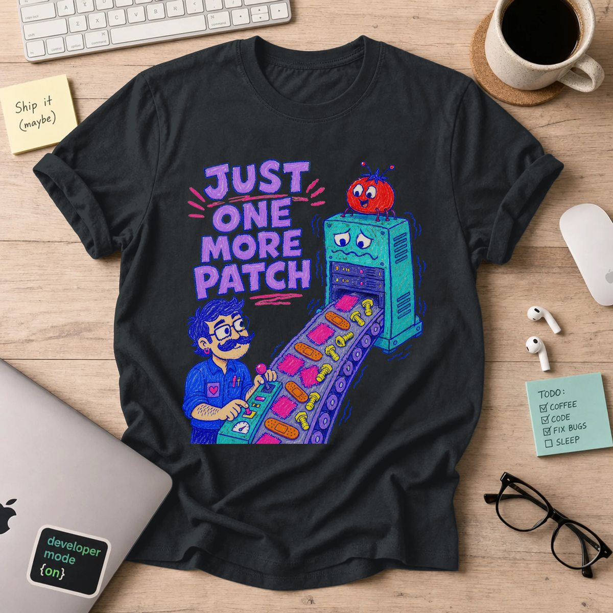 Just One More Patch Shirt — Black
