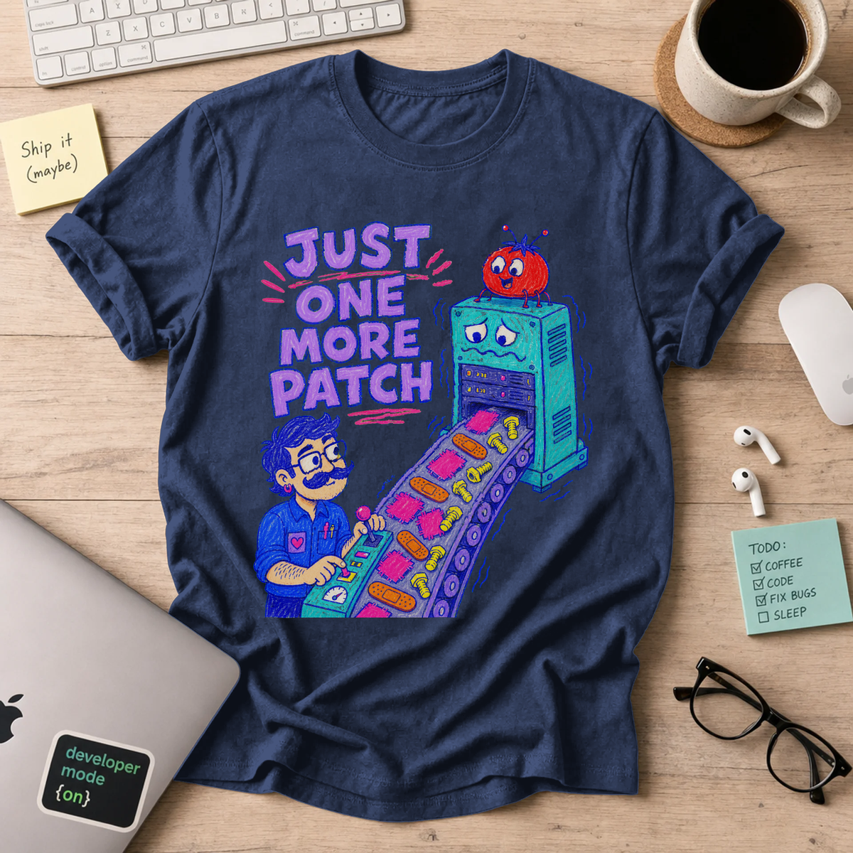 Just One More Patch Shirt — Navy