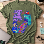 Just One More Patch Shirt — Military Green storefront mockup