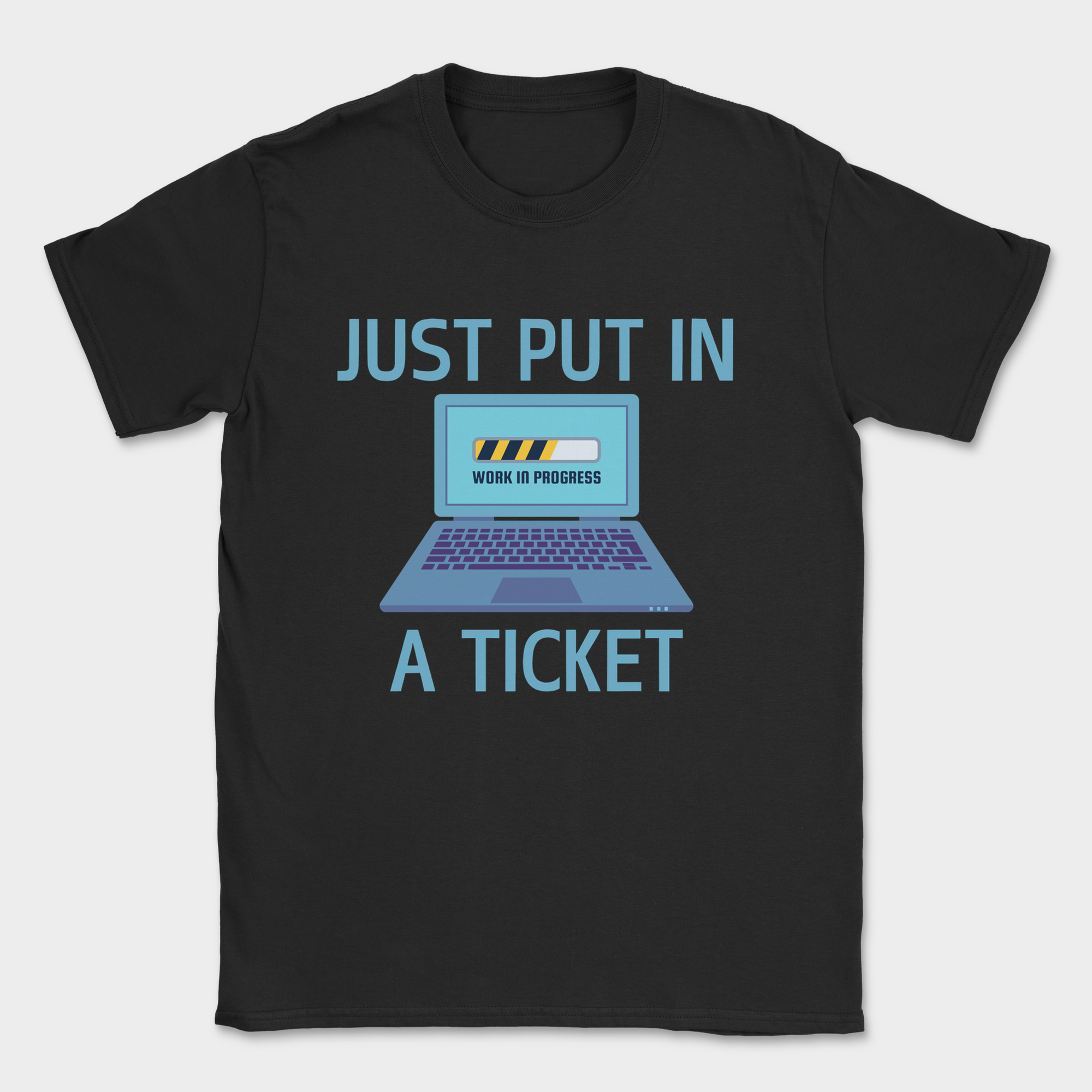 just put in a ticket shirt — Black