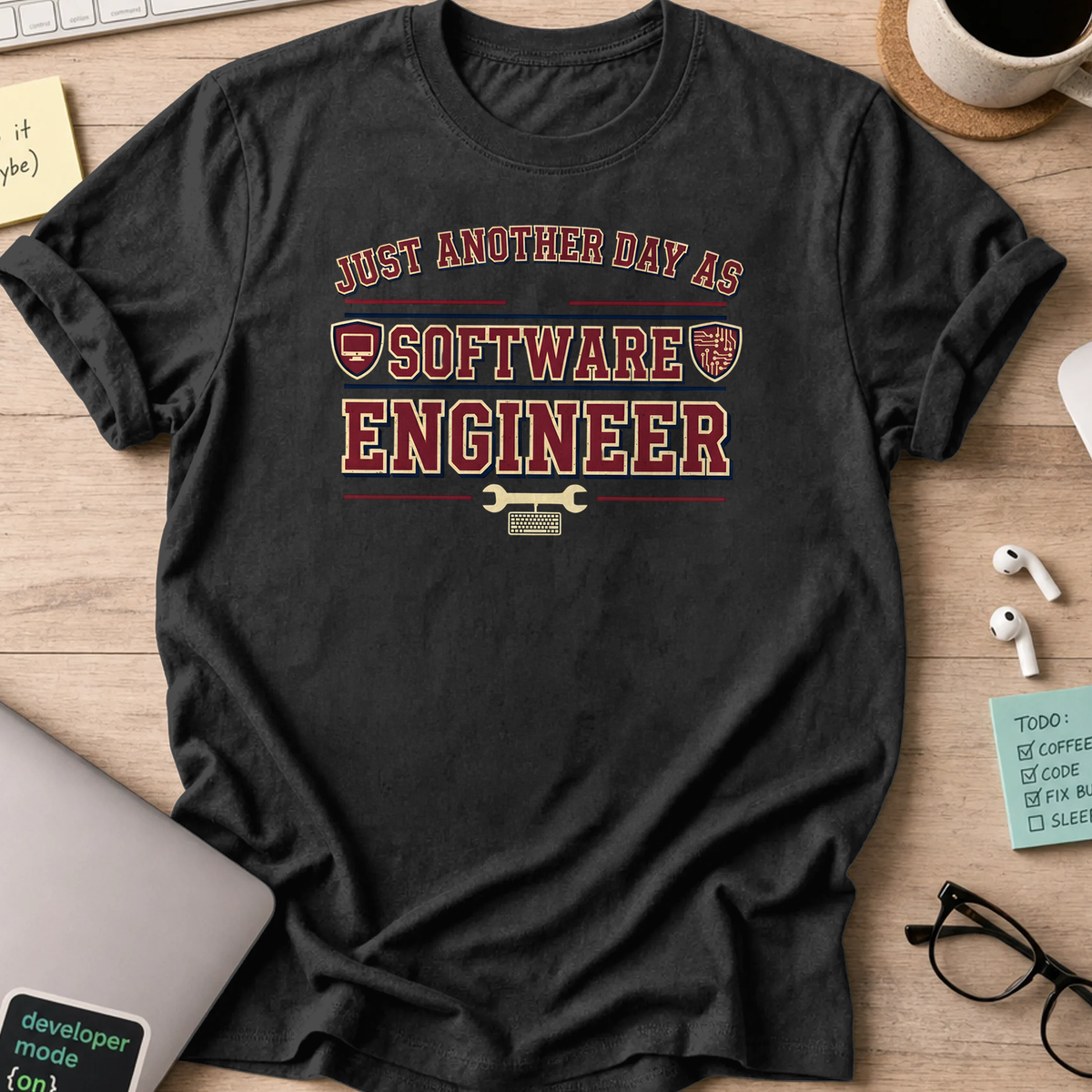 just another day as software engineer shirt - Black