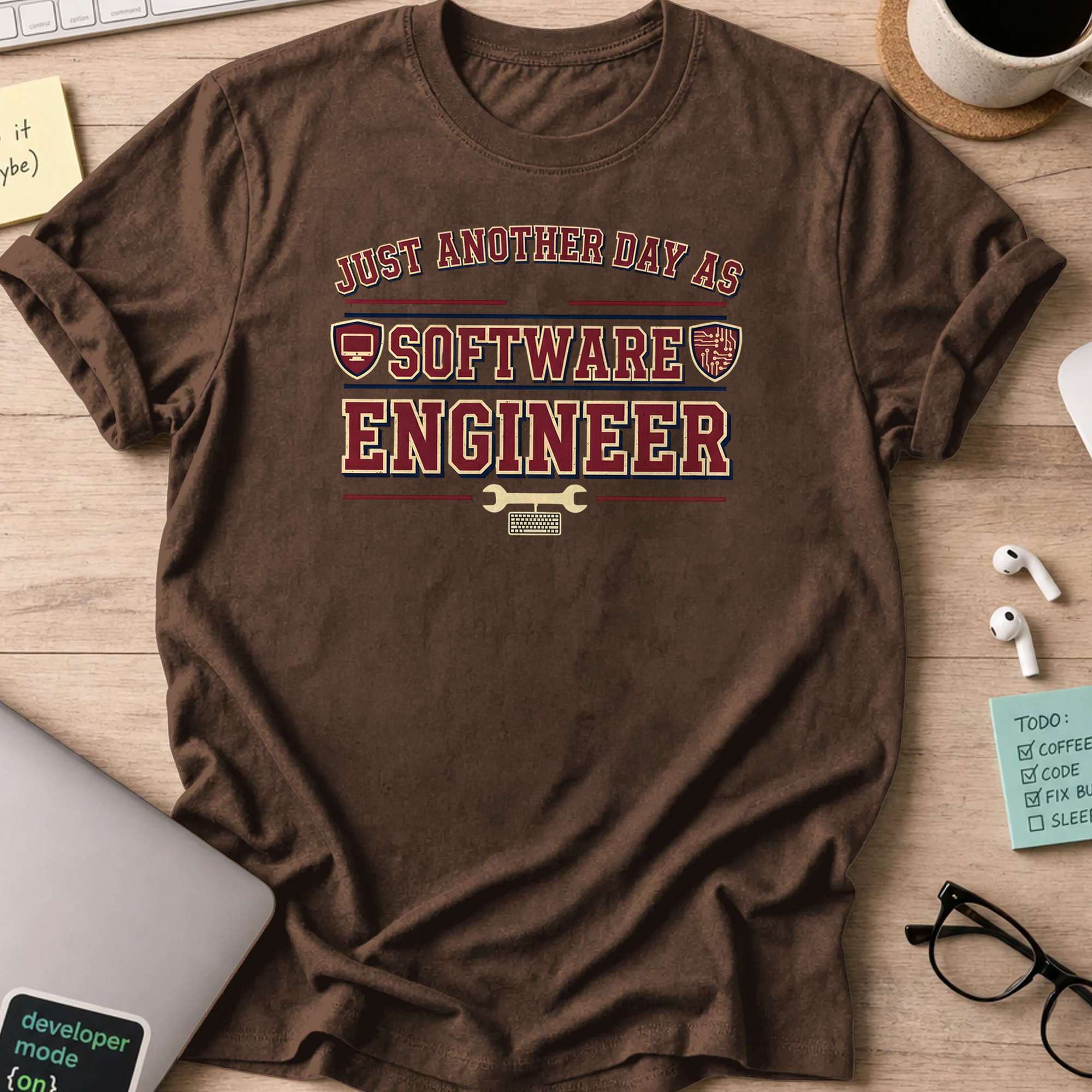 just another day as software engineer shirt - Dark Chocolate