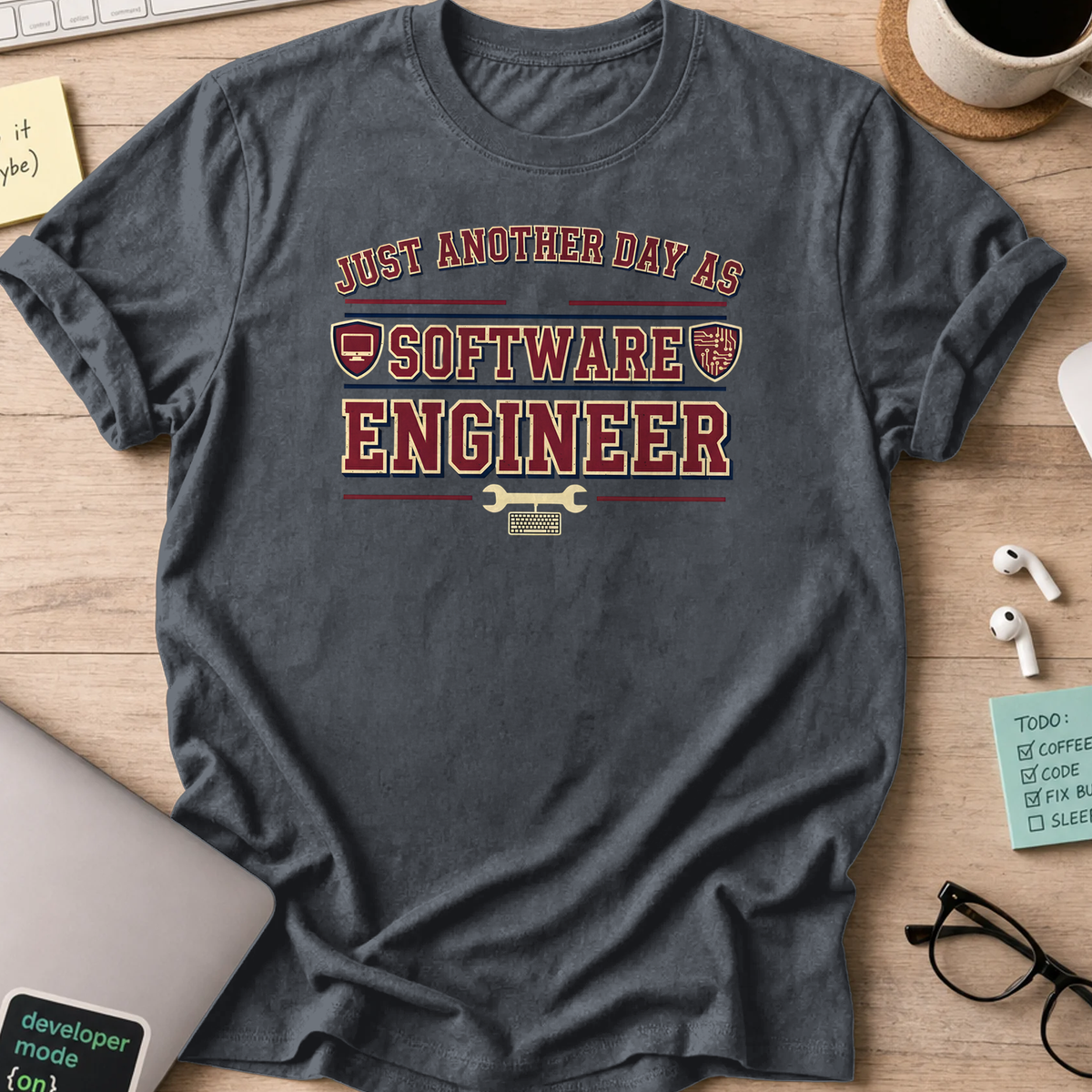 just another day as software engineer shirt - Dark Heather