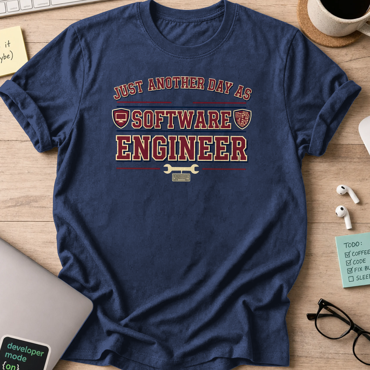 just another day as software engineer shirt - Navy