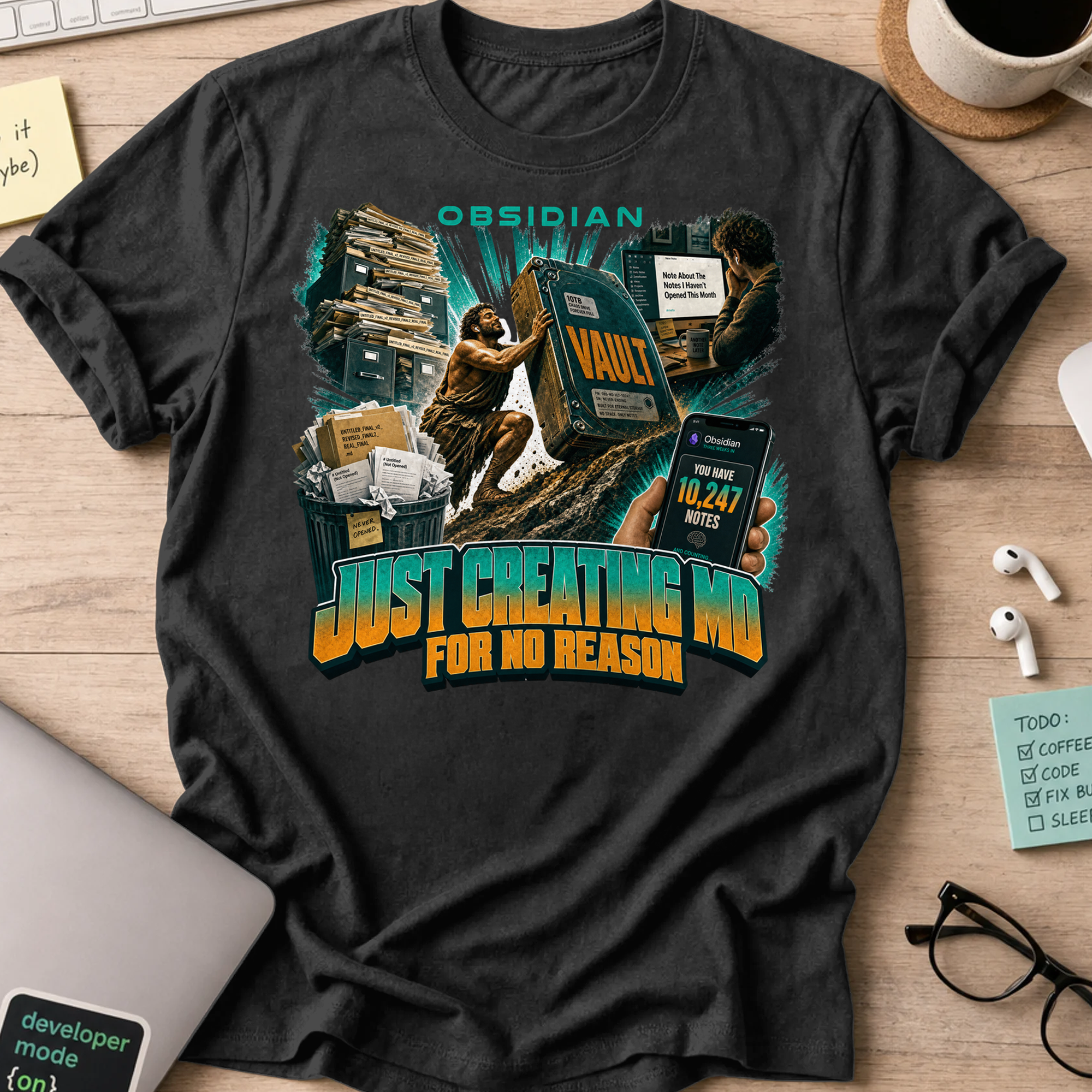 Just Creating MD for No Reason Shirt - Black