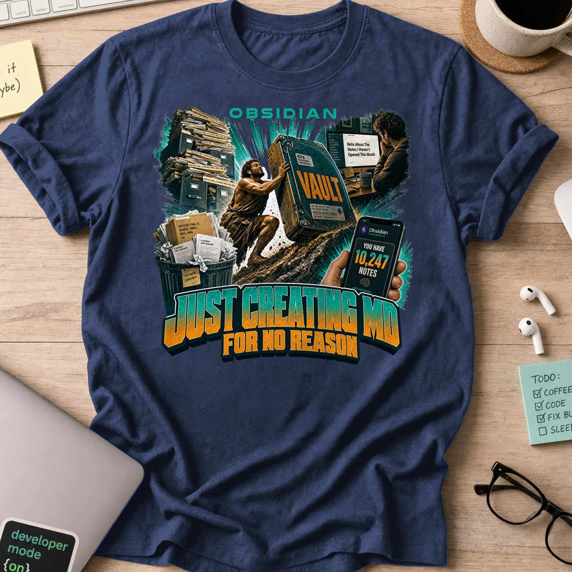 Just Creating MD for No Reason Shirt - Navy