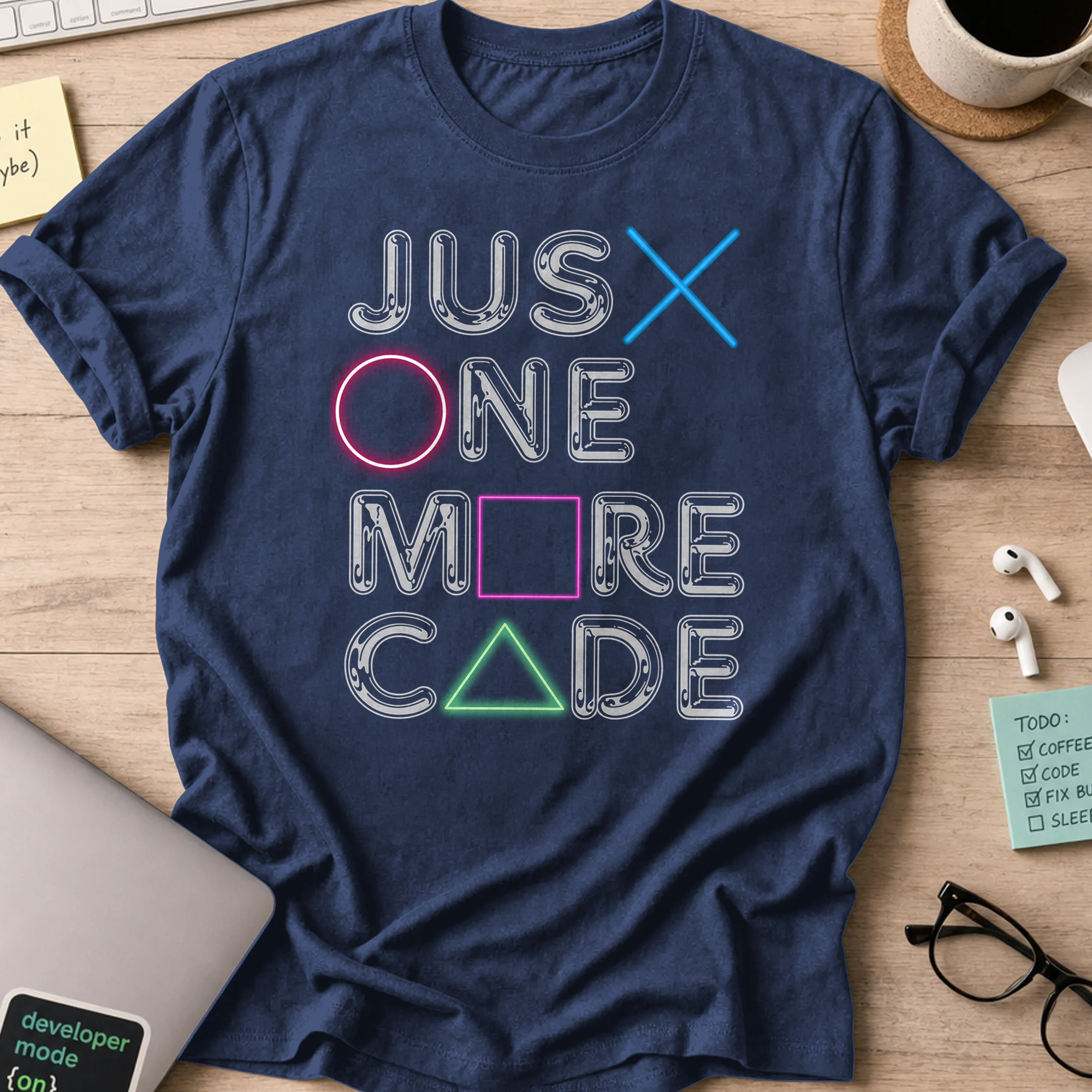 just one more code shirt - Navy