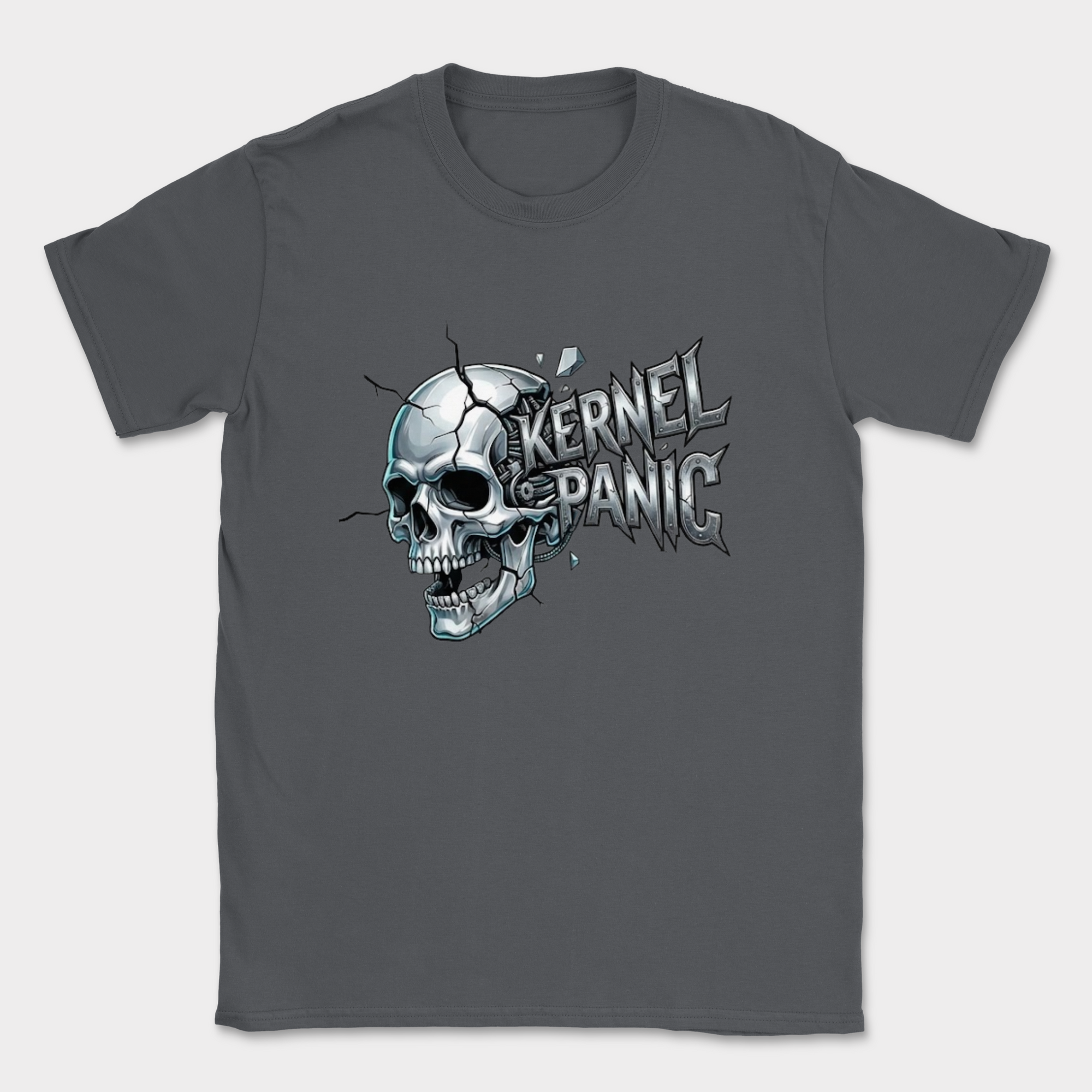 kernel panic shirt — Dark Heather Grey