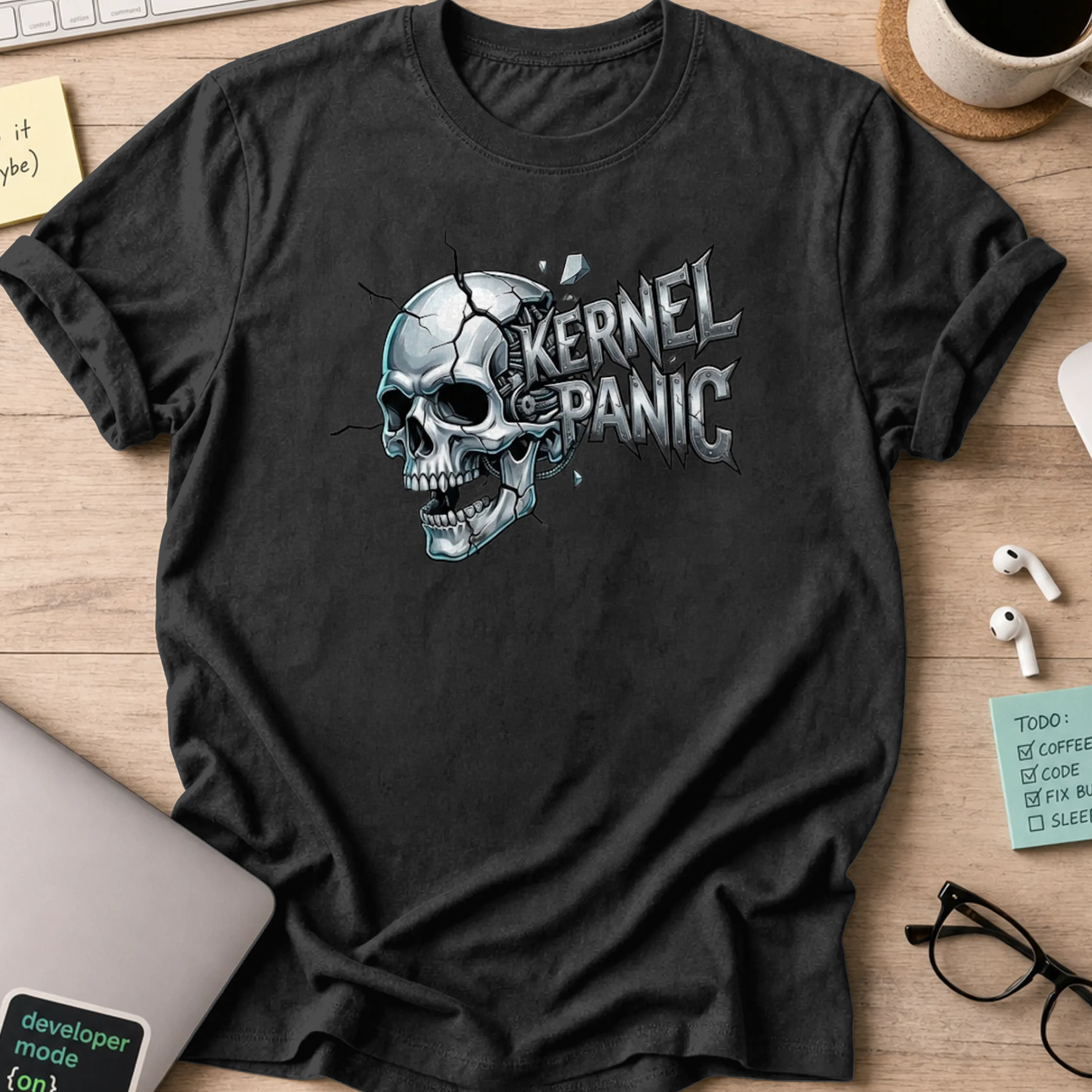 kernel panic shirt - Black