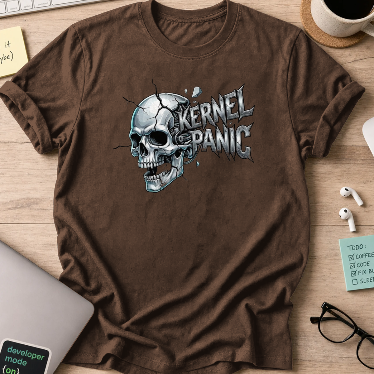 kernel panic shirt - Dark Chocolate