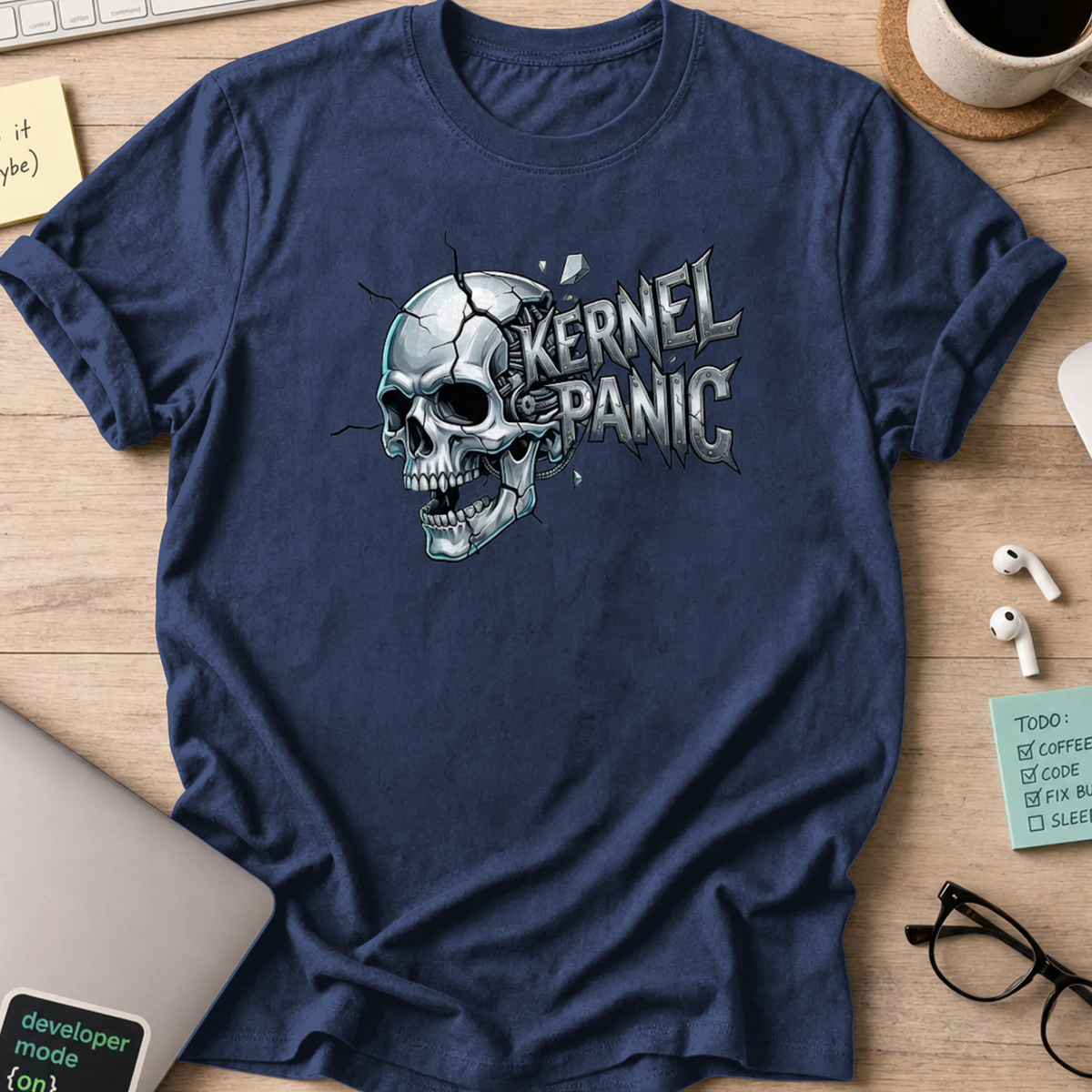 kernel panic shirt - Navy