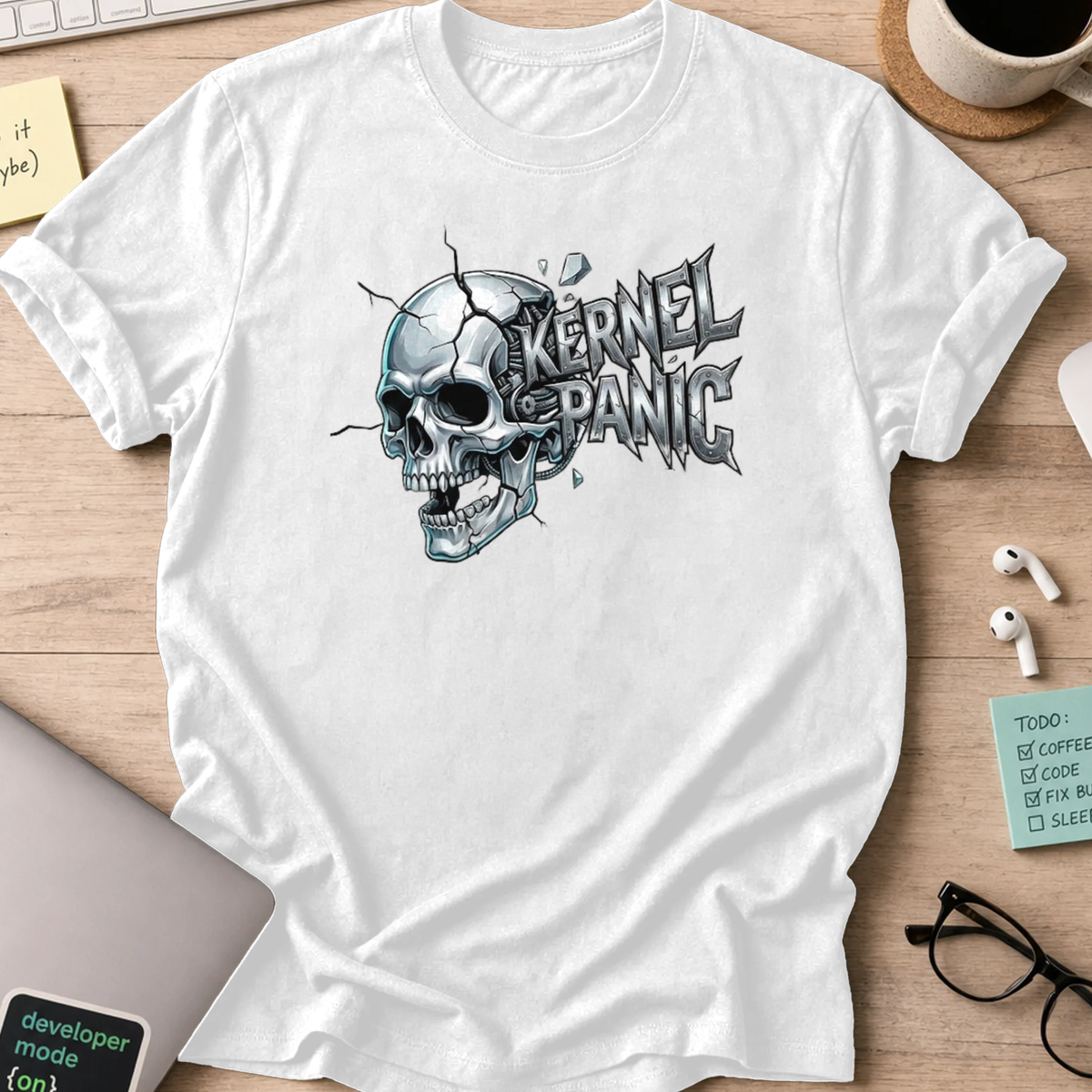 kernel panic shirt - White