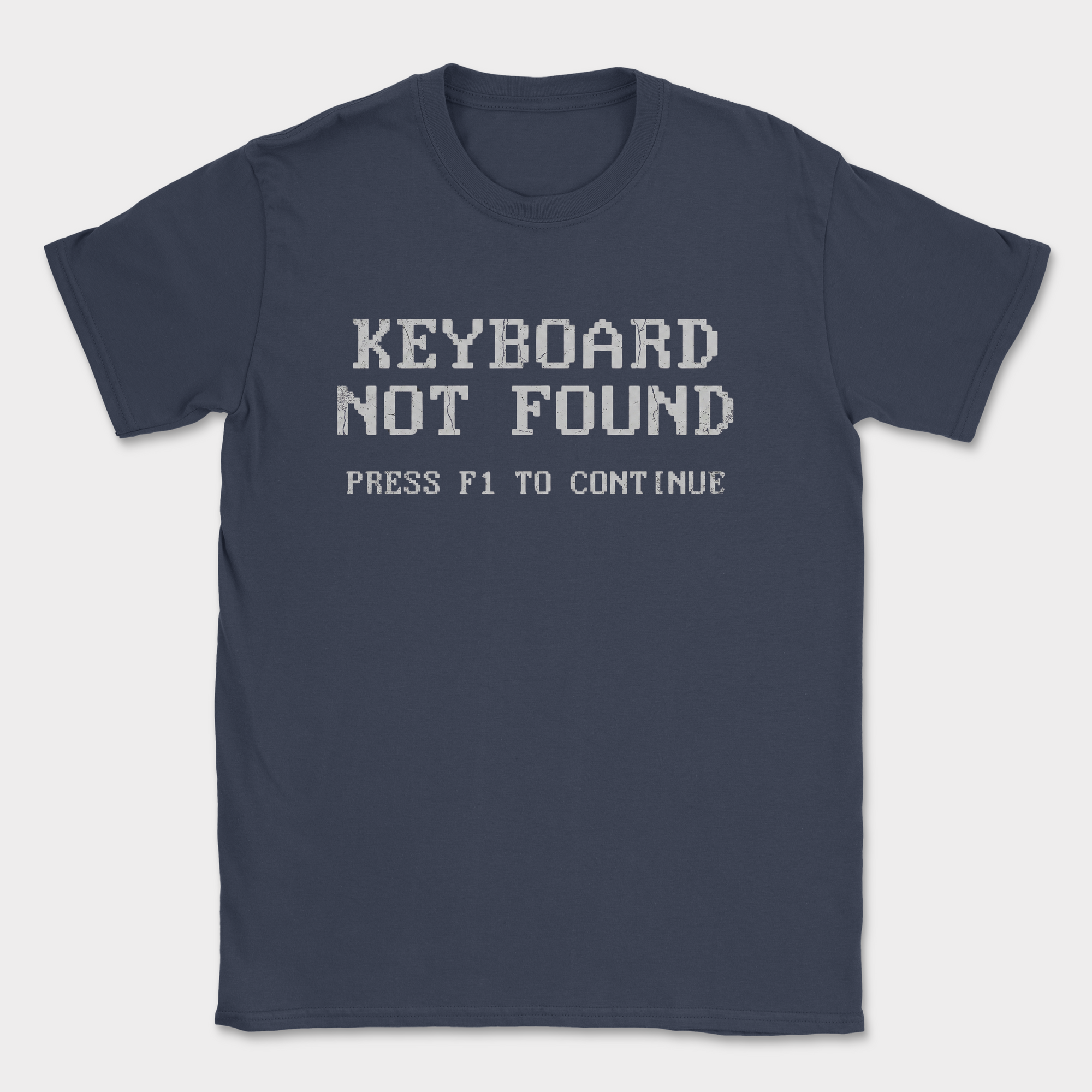 keyboard not found shirt — Navy