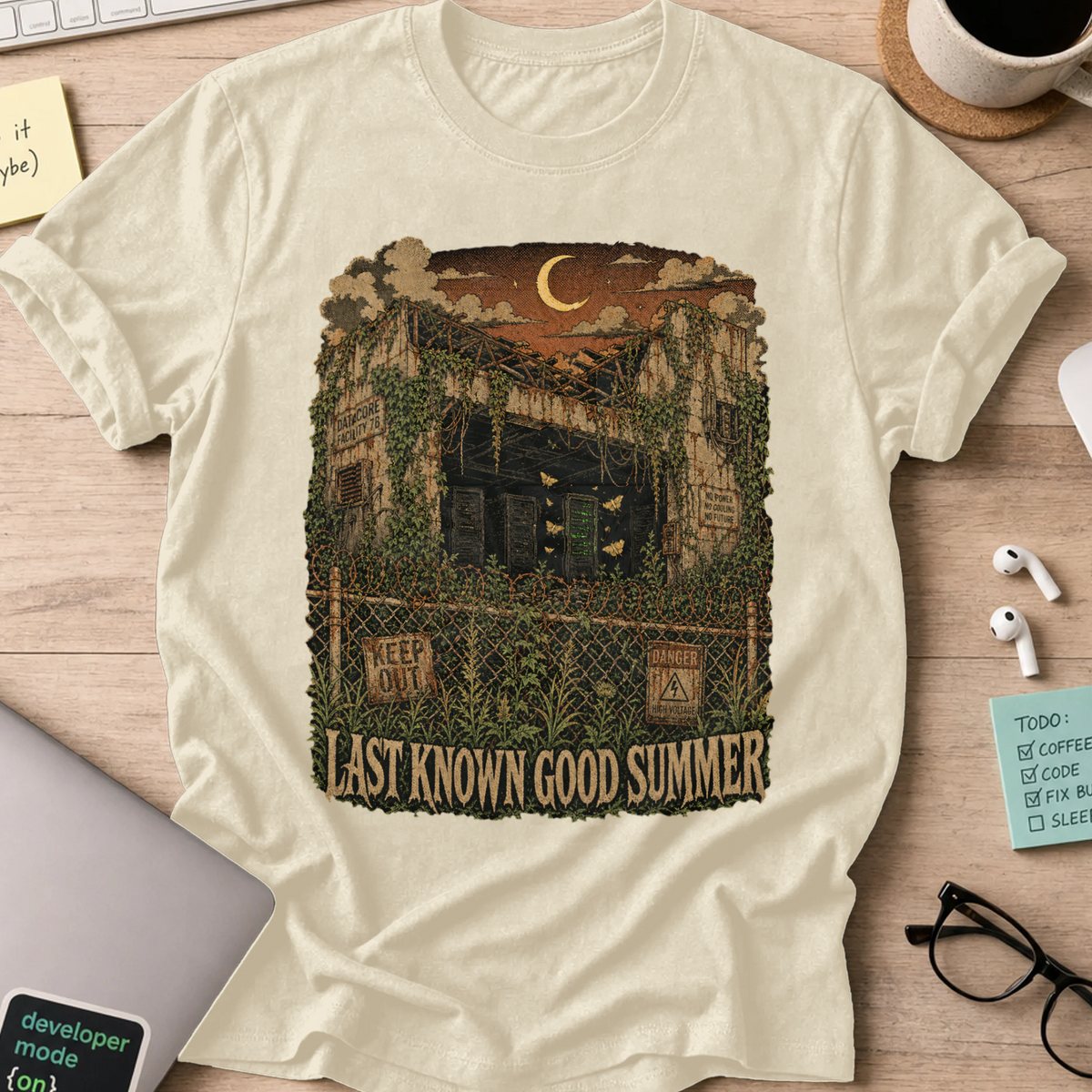Last Known Good Summer Shirt — Natural storefront mockup