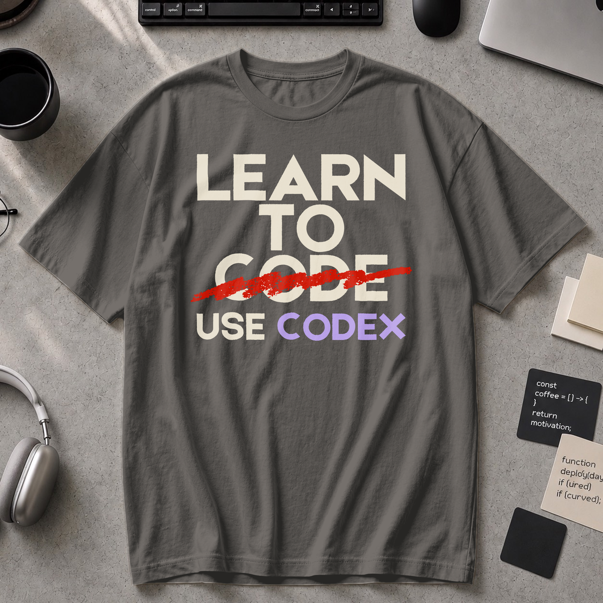 Learn To Code Use Codex Premium Shirt - Pepper