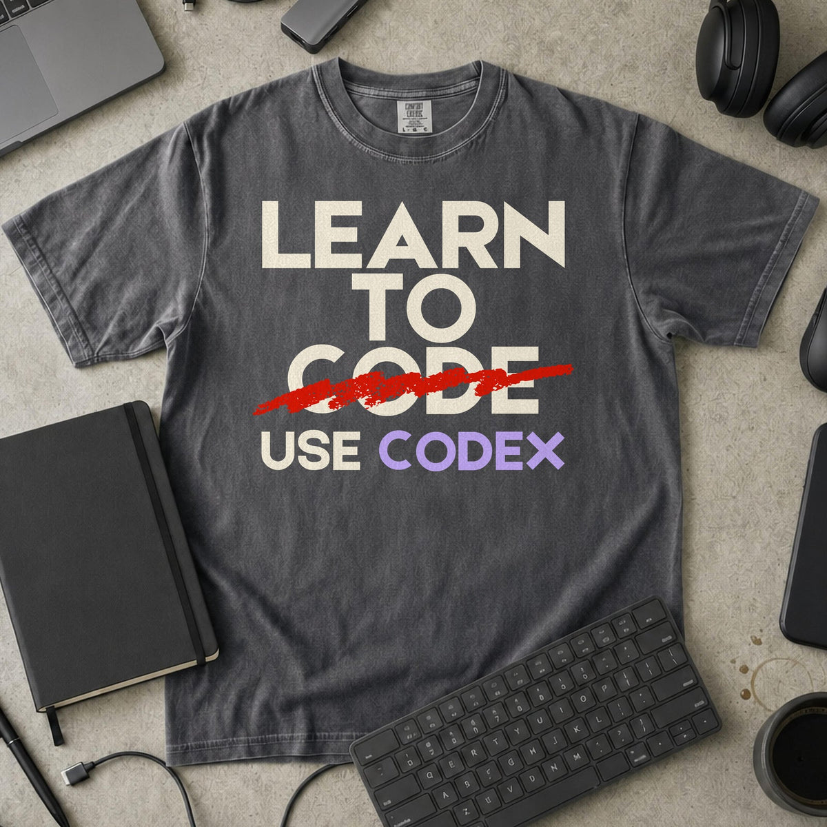 Learn To Code Use Codex Premium Shirt — pepper Premium Shirt mock-up