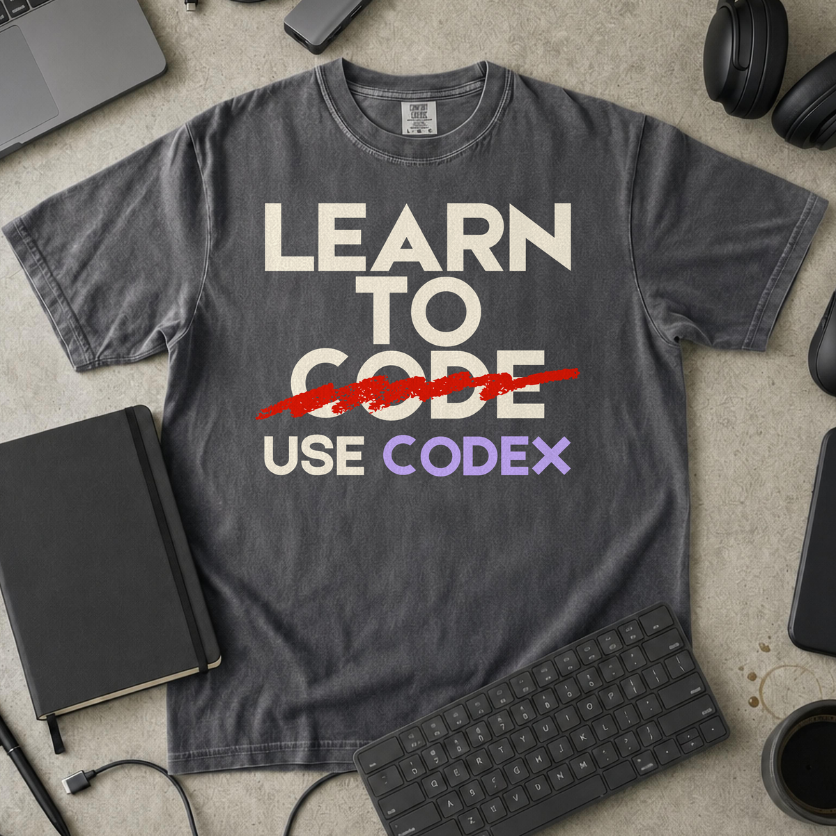 Learn To Code Use Codex Premium Shirt — pepper Premium Shirt mock-up