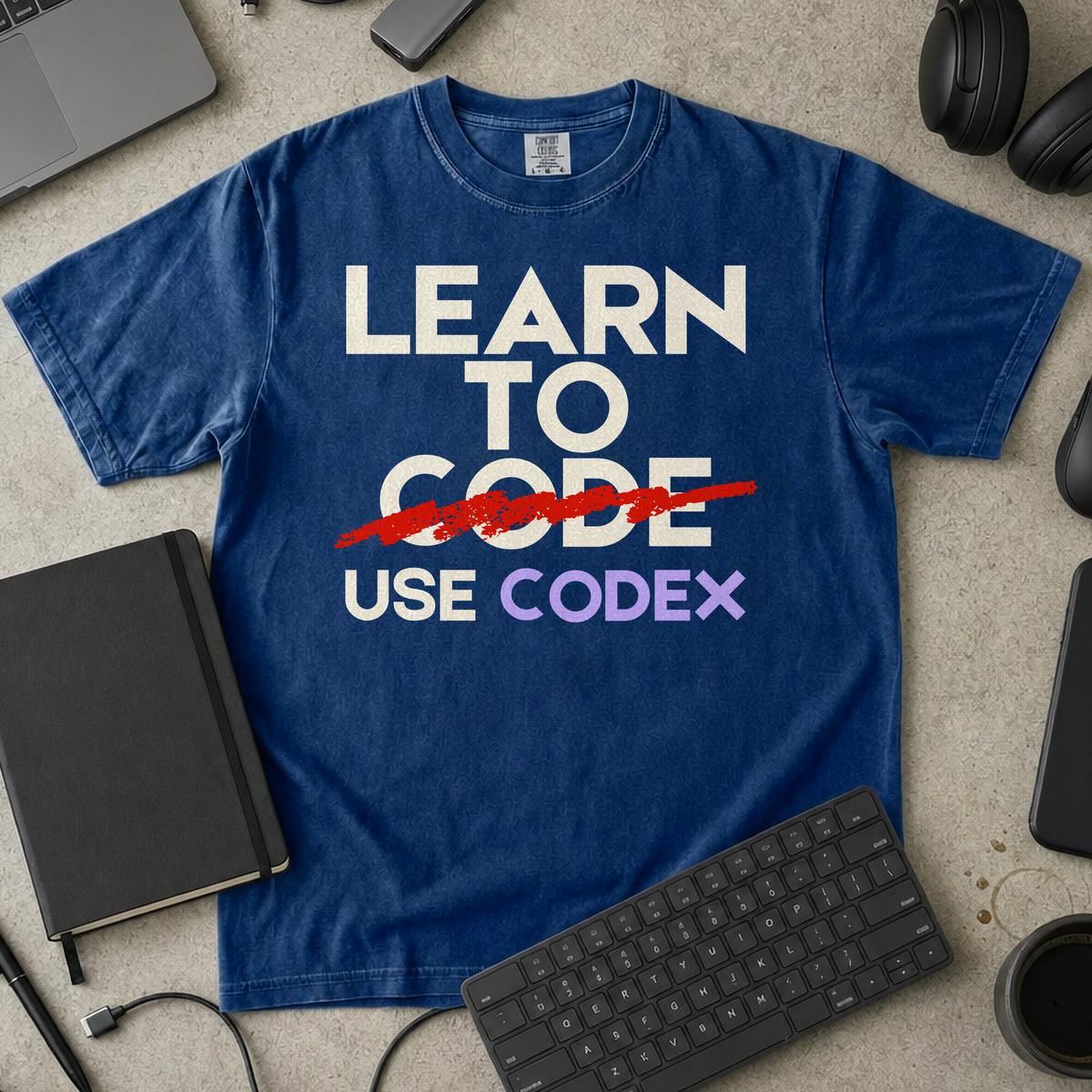 Learn To Code Use Codex Premium Shirt — true navy Premium Shirt mock-up