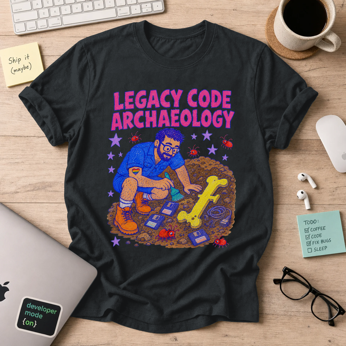 Legacy Code Archaeology Shirt — Black