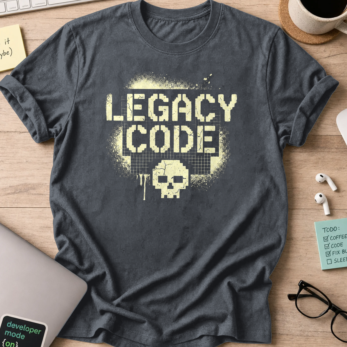 legacy code shirt - Dark Heather