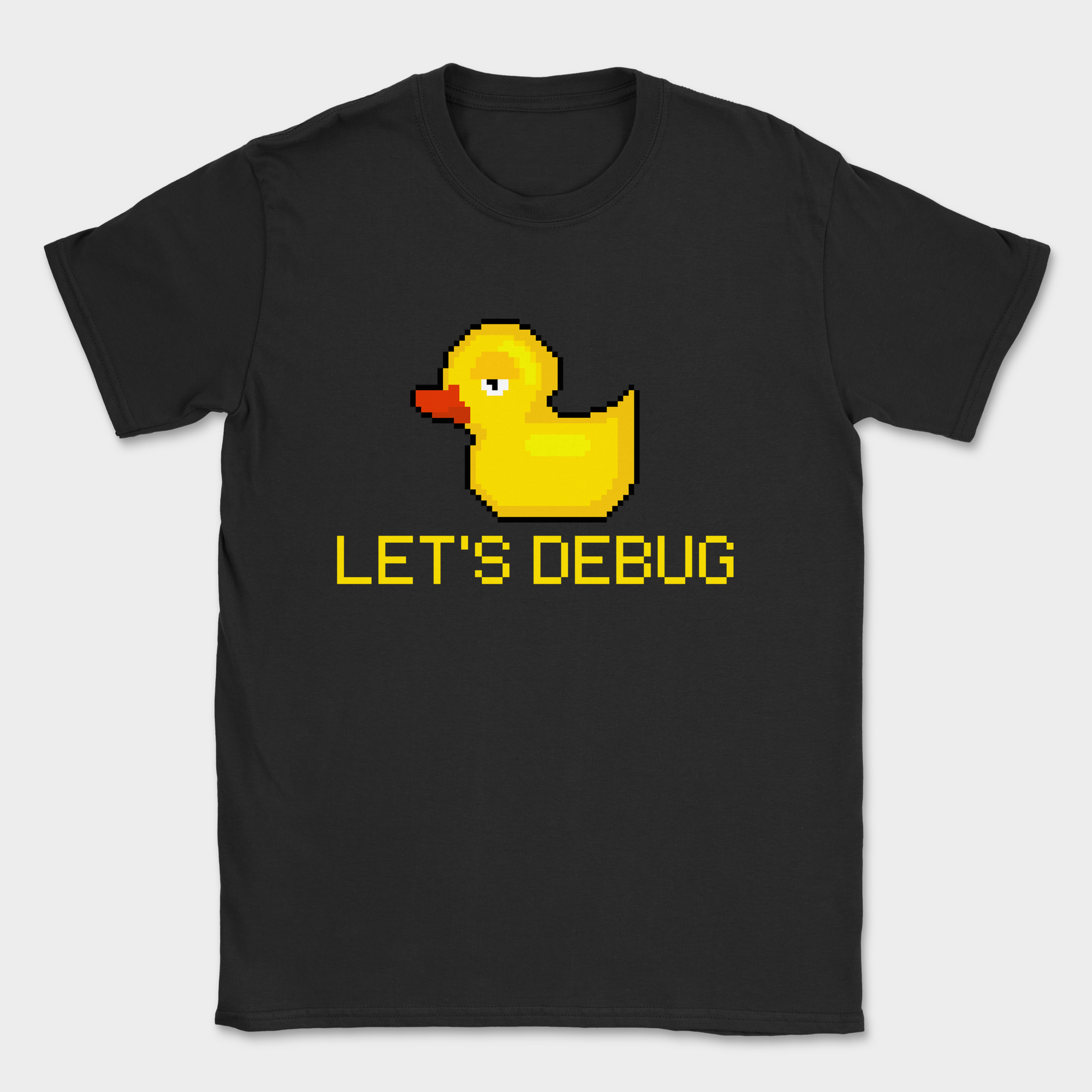 let's debug duck shirt — Black