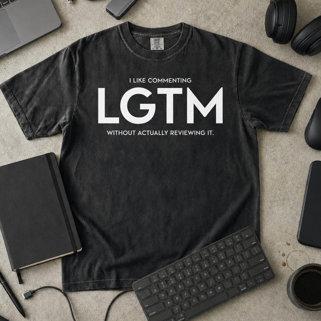 LGTM Premium Shirt — black Premium Shirt mock-up