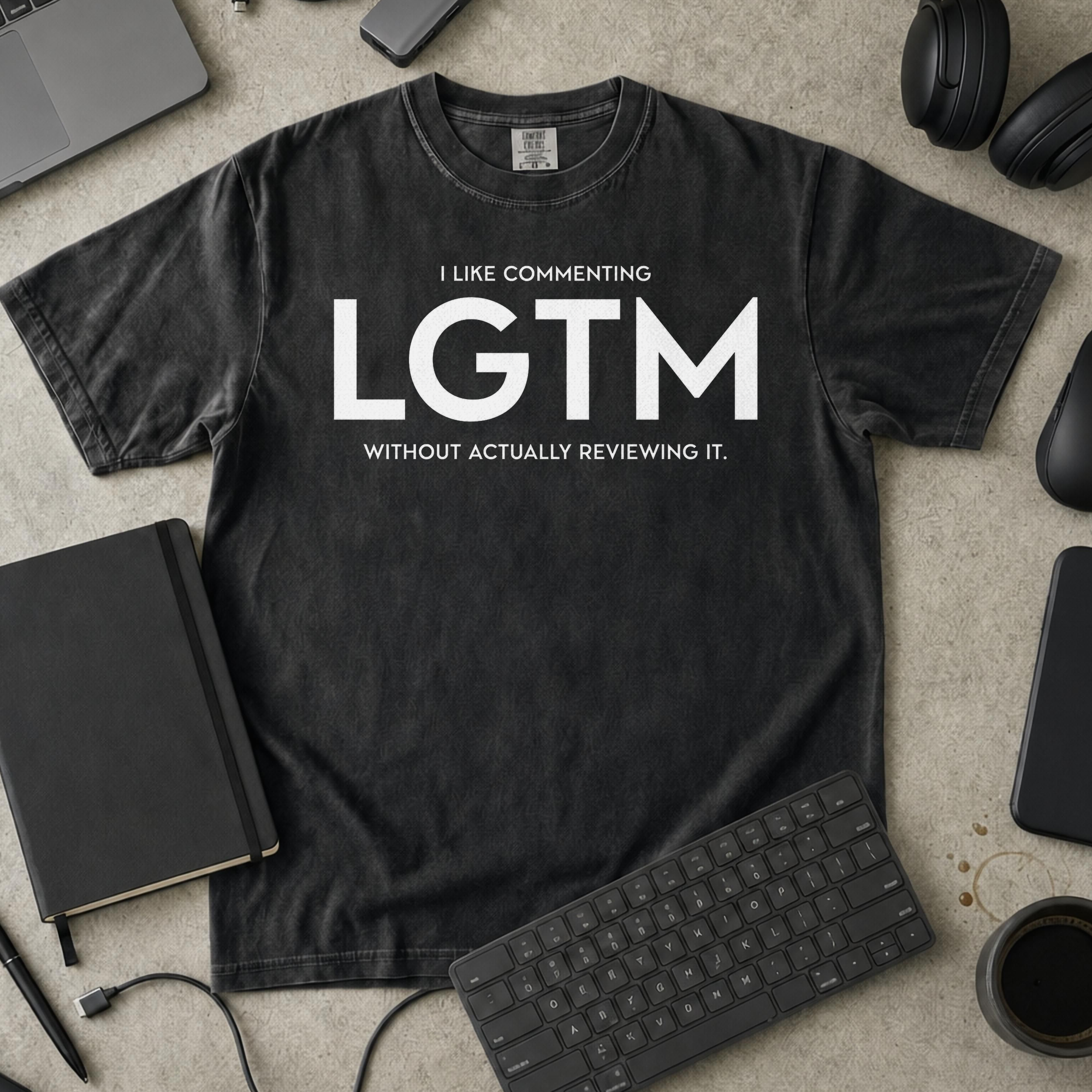 LGTM Premium Shirt — black Premium Shirt mock-up