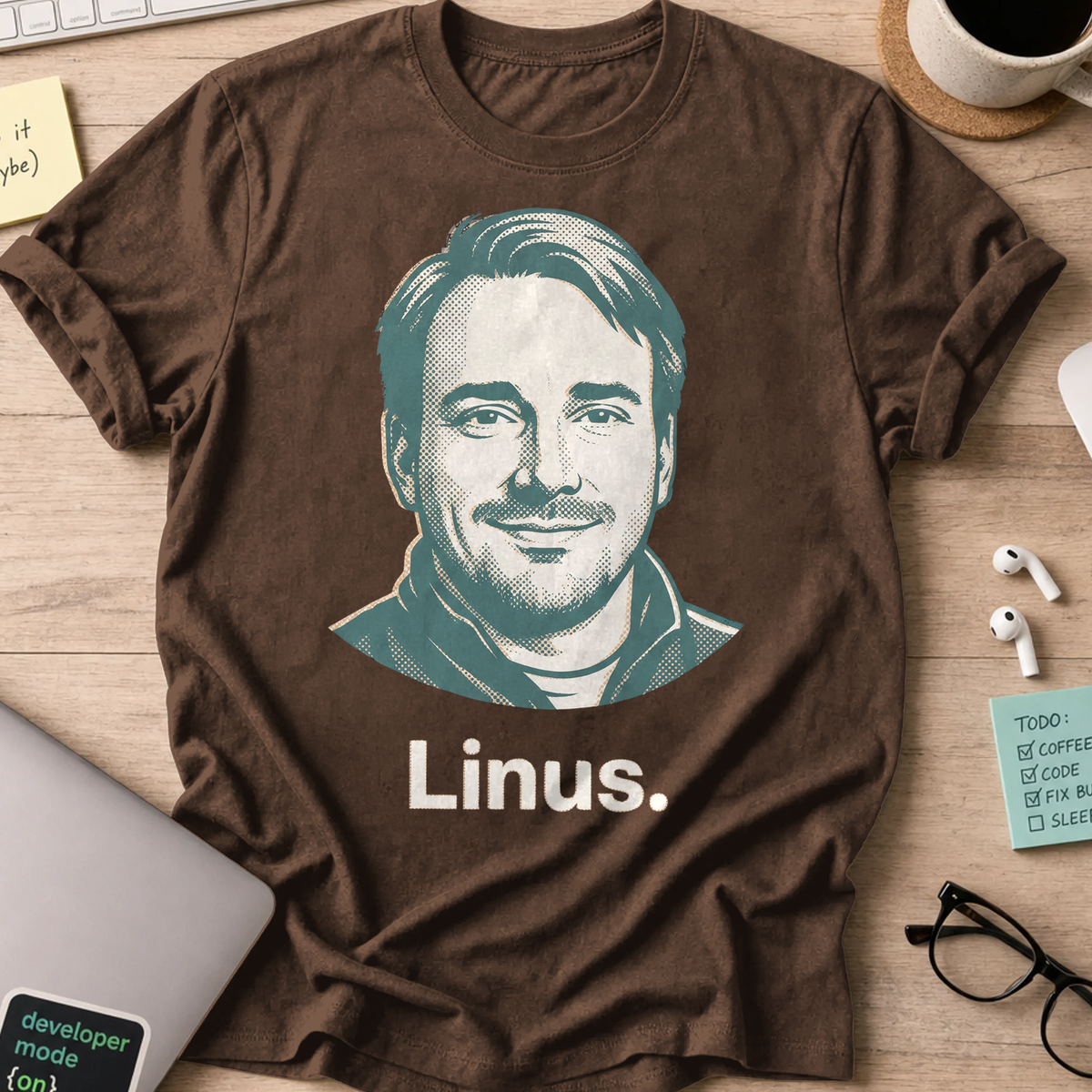Linus Torvalds Shirt - Dark Chocolate