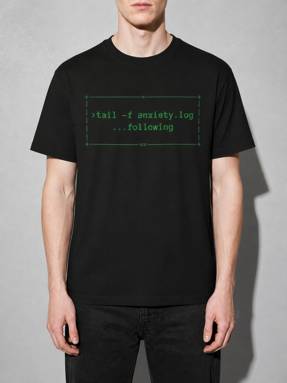 Linux Terminal Graphic IT Nerd T-Shirt – Black detail