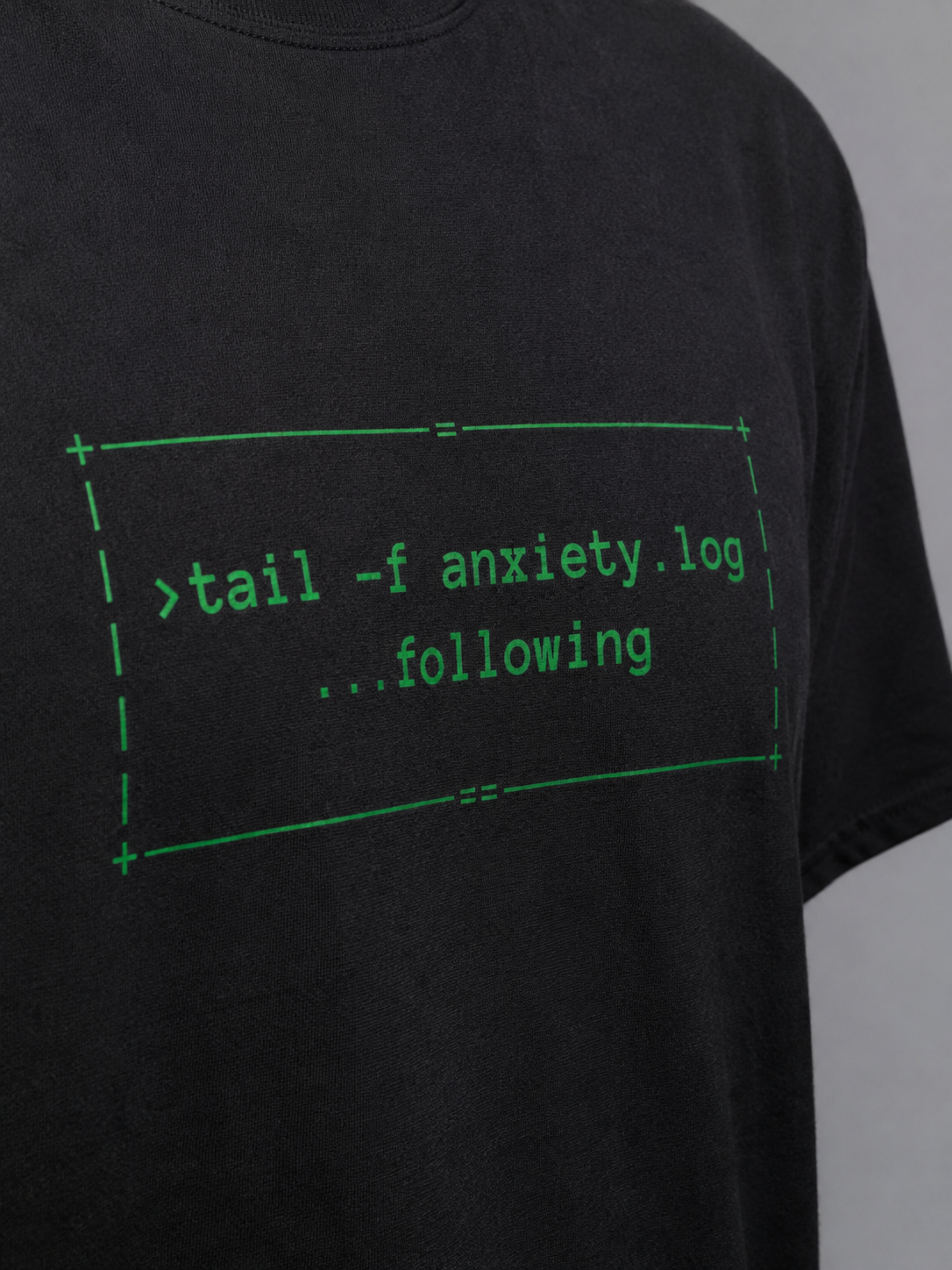 Linux Terminal Graphic IT Nerd T-Shirt – Black macro