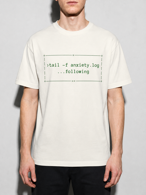 Linux Terminal Graphic IT Nerd T-Shirt – Ivory detail