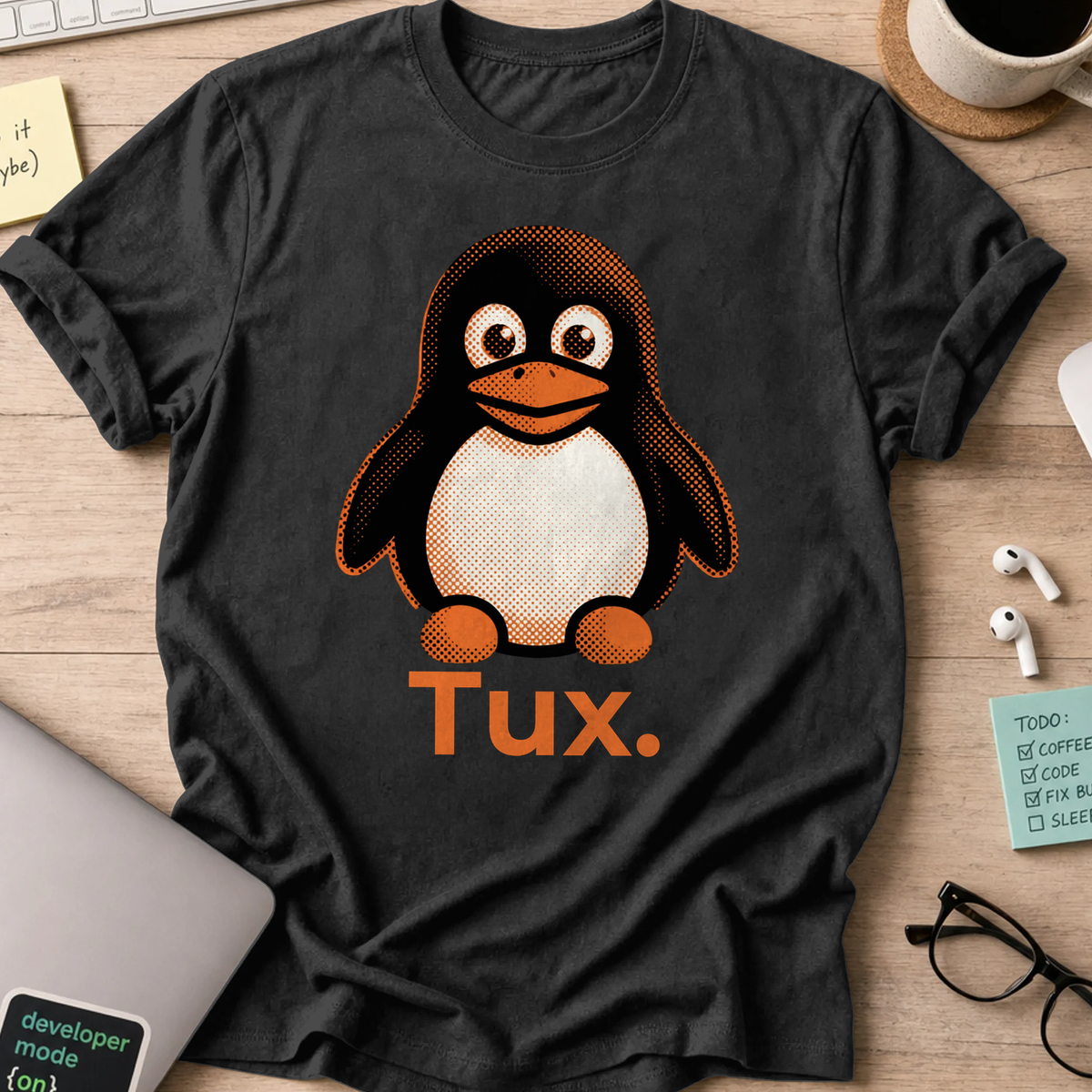 Linux Penguin Shirt - Black