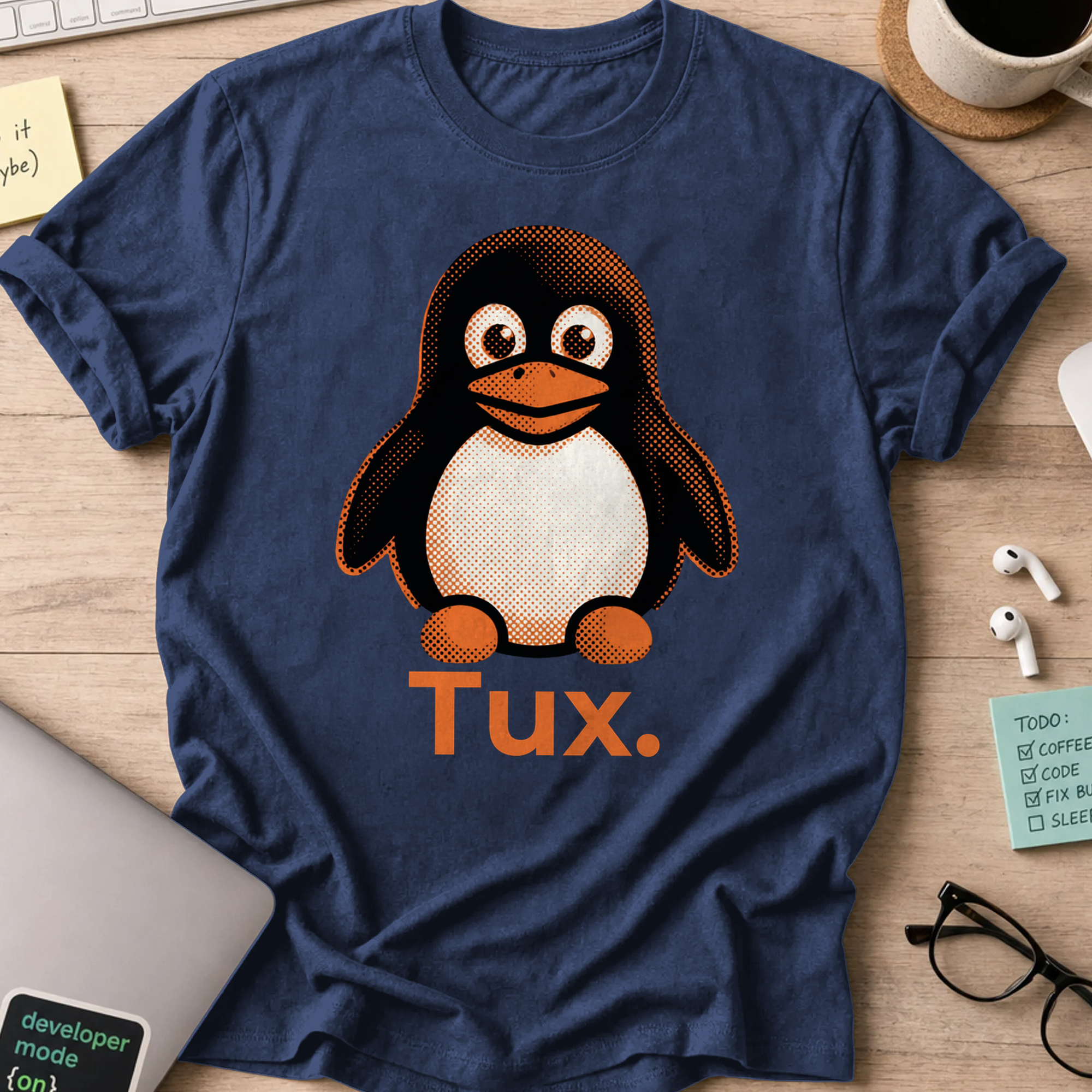 Linux Penguin Shirt - Navy