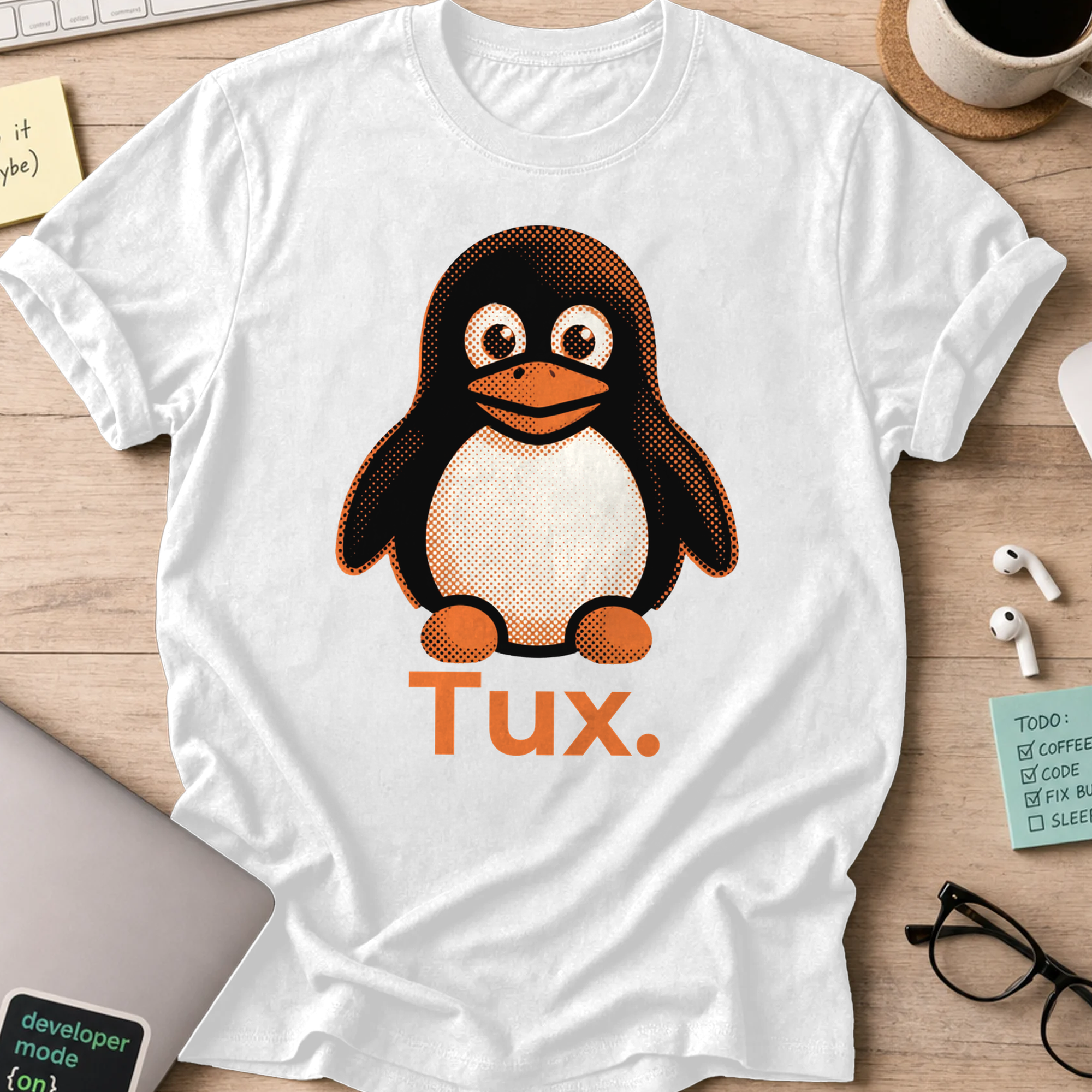 Linux Penguin Shirt - White