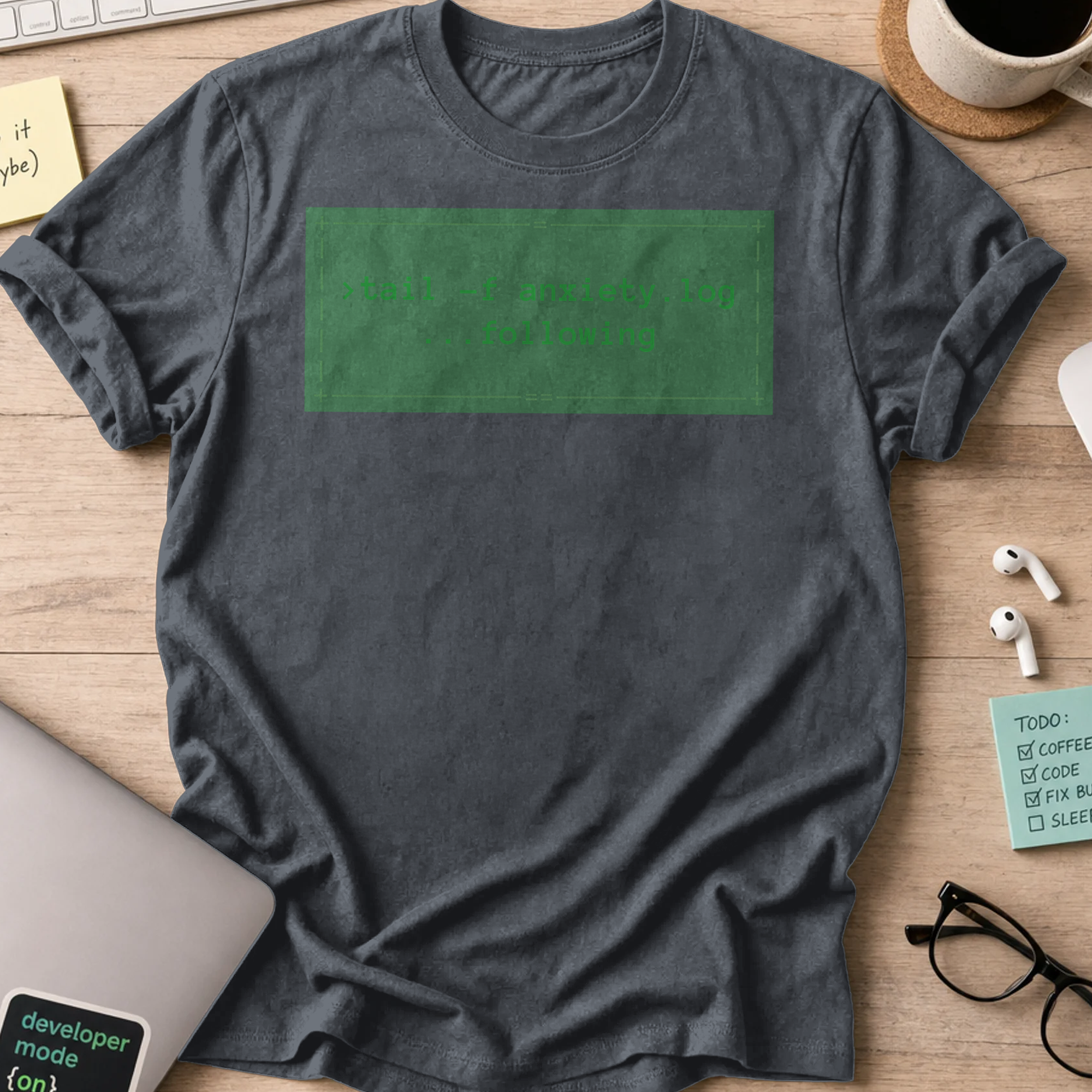 Linux Terminal Shirt - Dark Heather