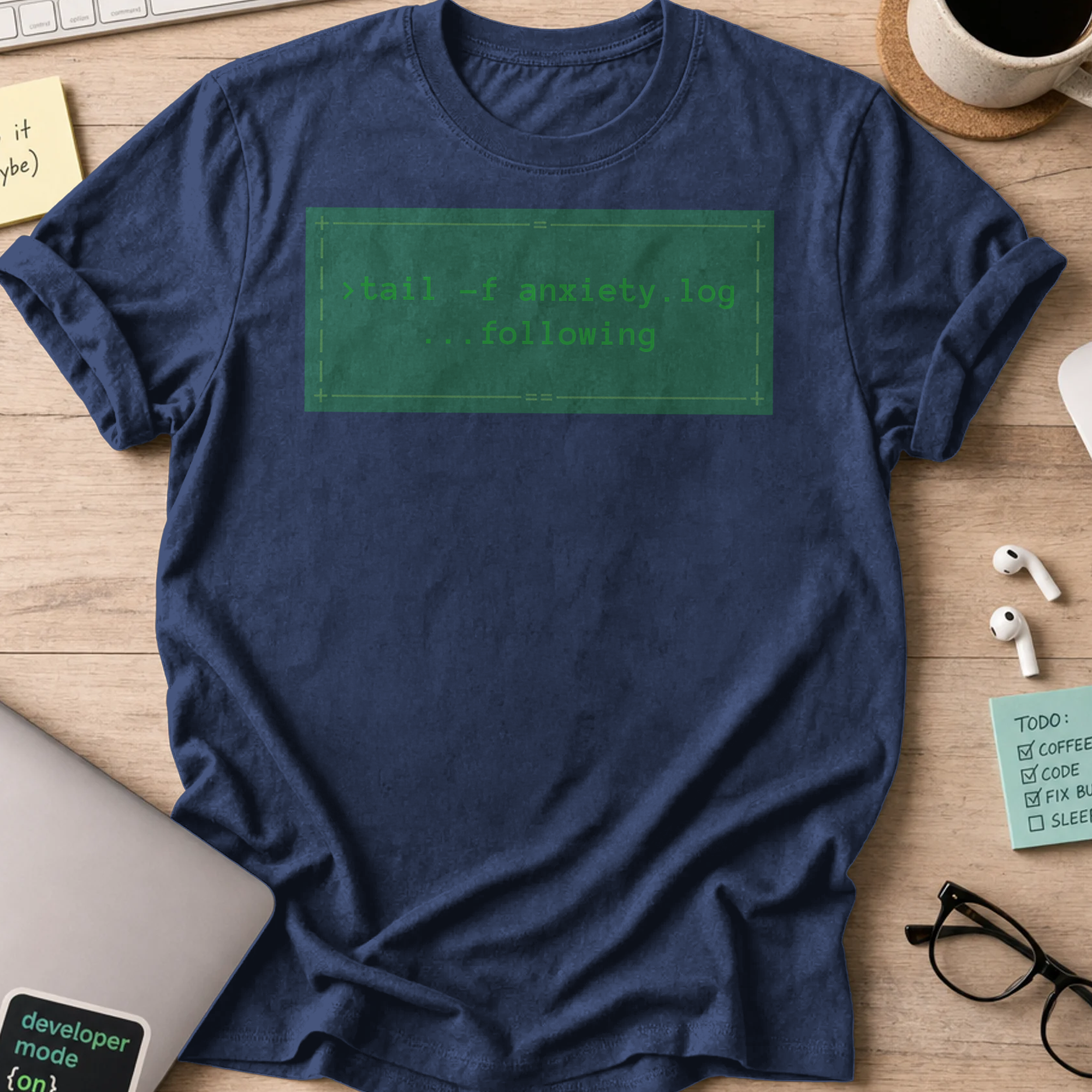 Linux Terminal Shirt - Navy