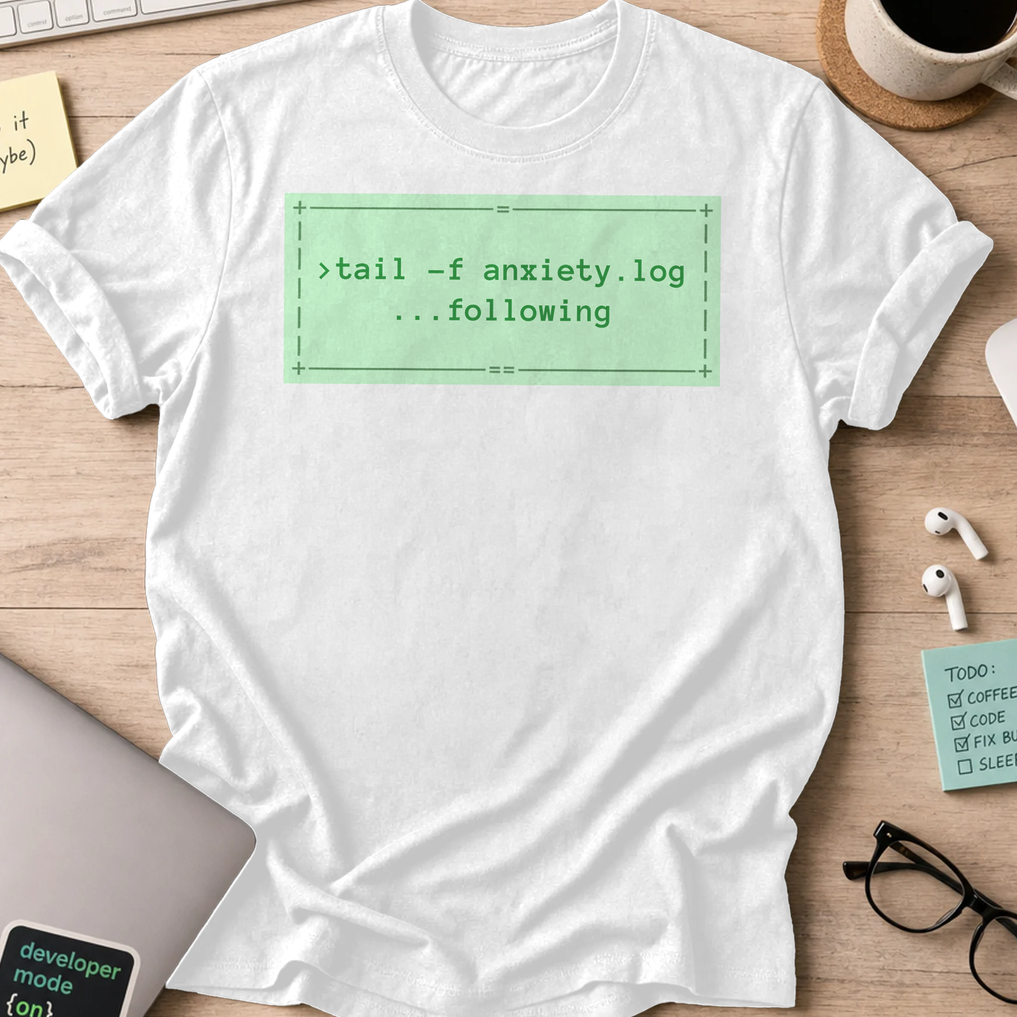 Linux Terminal Shirt - White