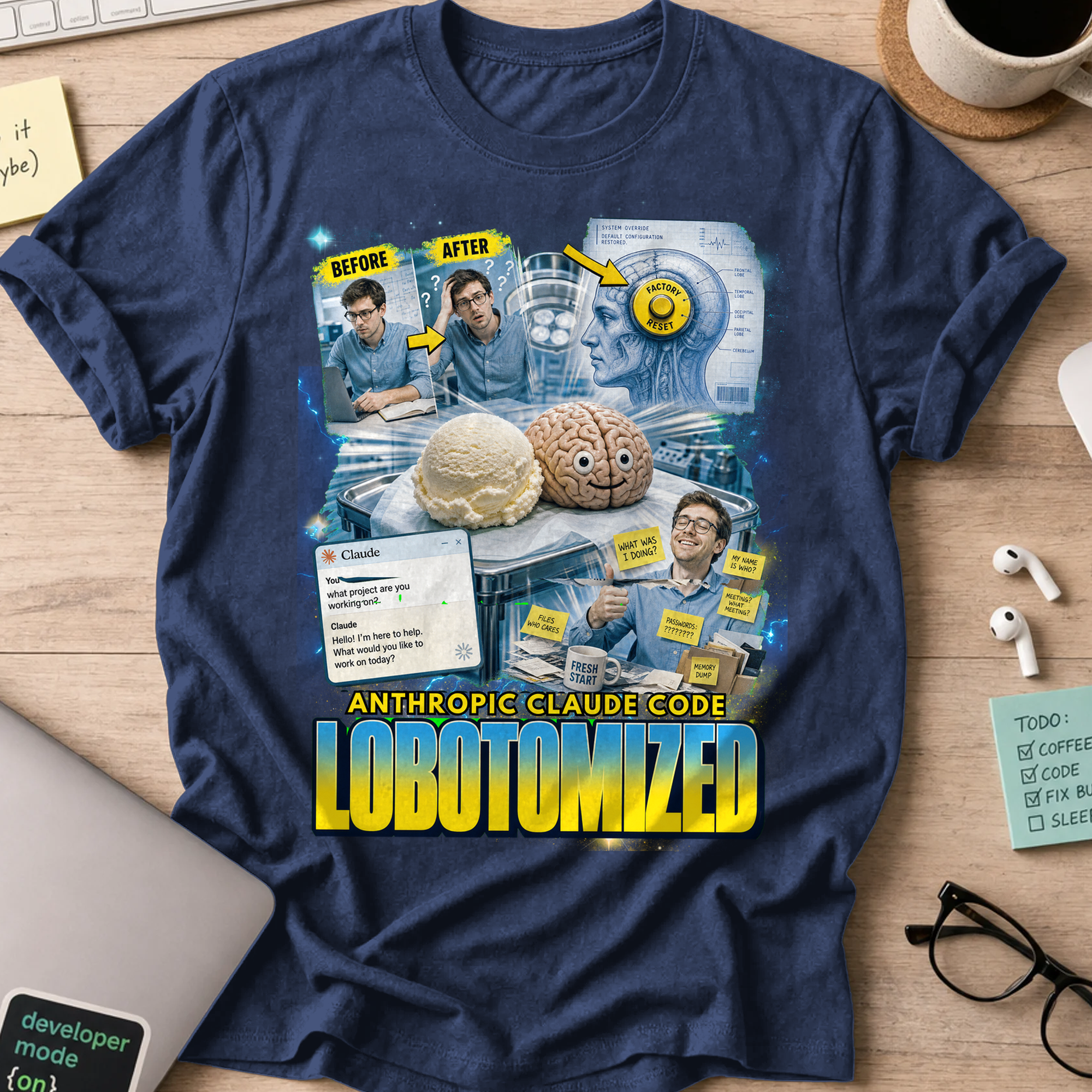 Lobotomized Shirt - Navy