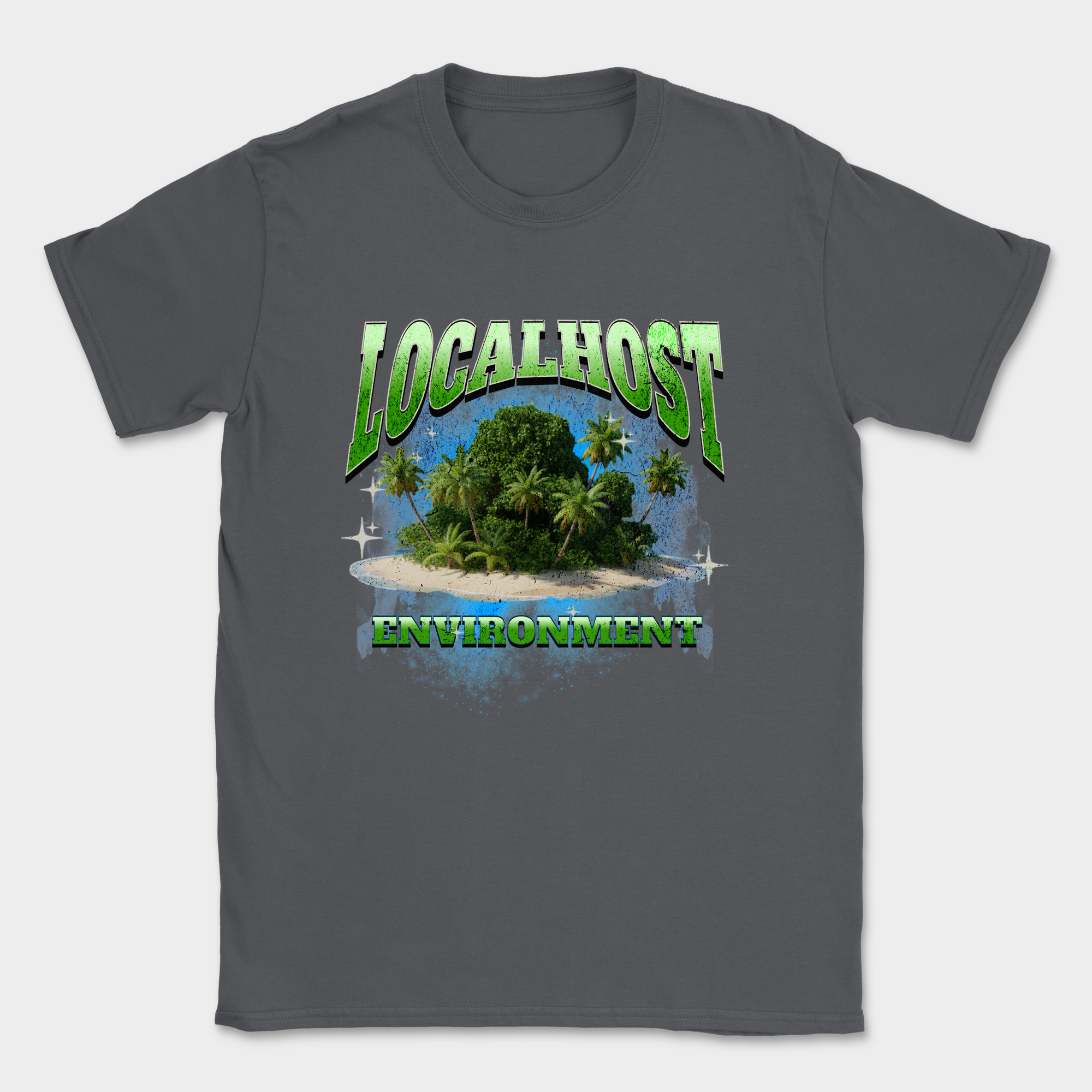 localhost paradise shirt — Dark Heather Grey