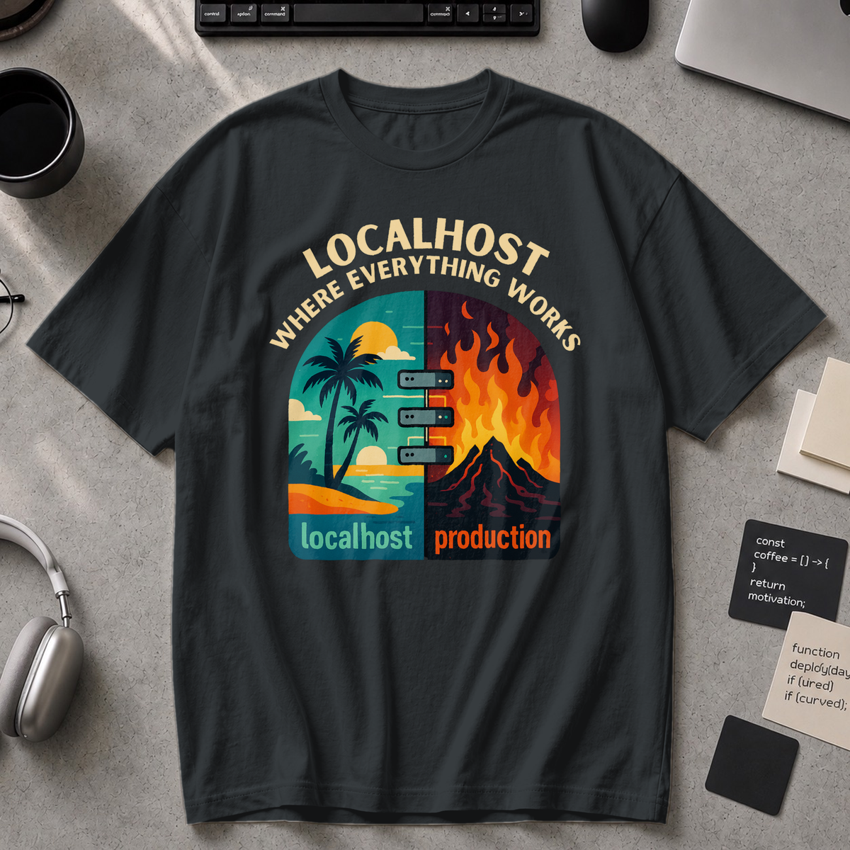 localhost vs production Premium Shirt - Black
