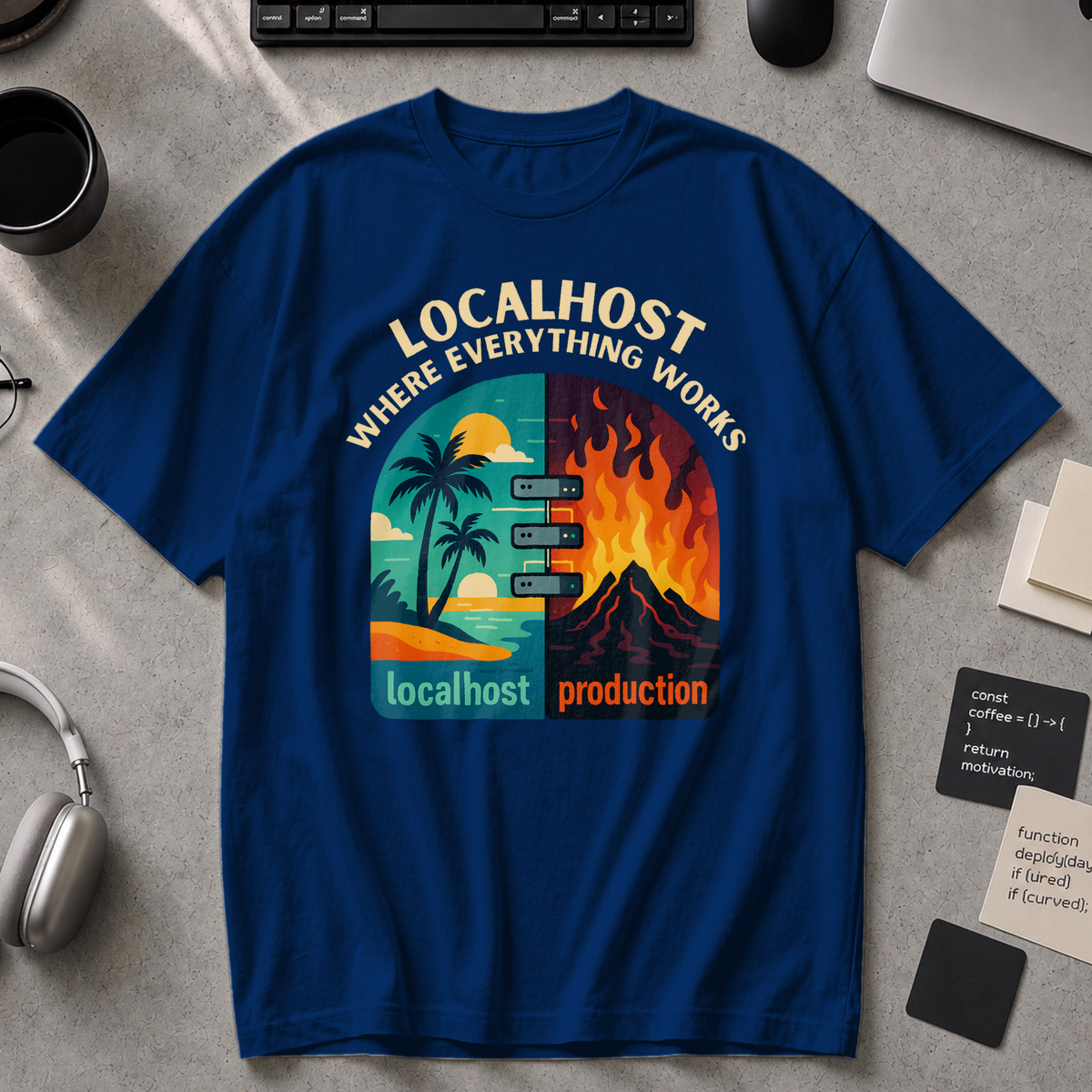 localhost vs production Premium Shirt - True Navy